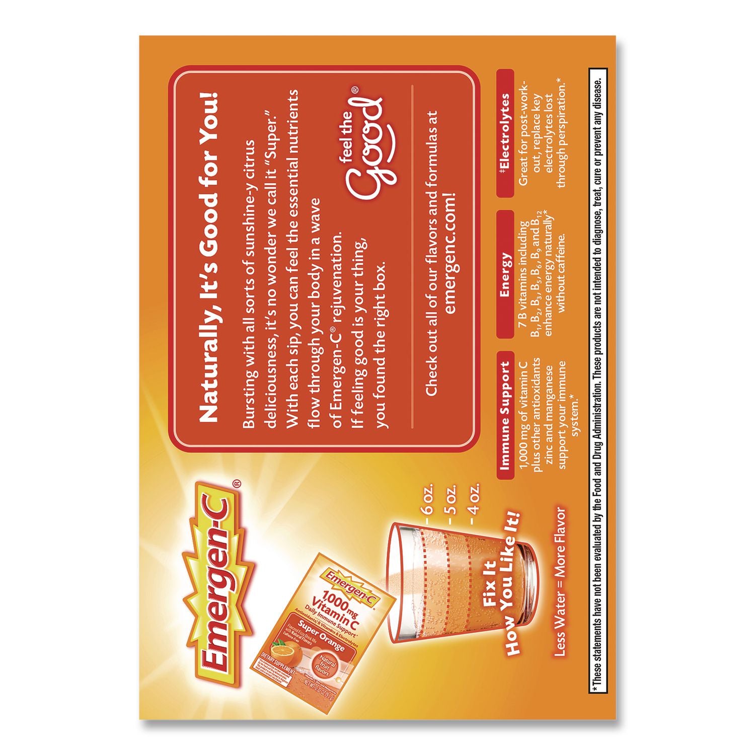Vitamin C Drink Mix, 1, 000 Mg Vitamin C, Super Orange, 60/Pack