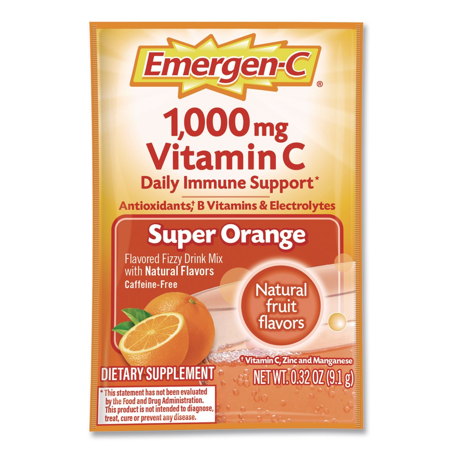 Vitamin C Drink Mix, 1, 000 Mg Vitamin C, Super Orange, 60/Pack