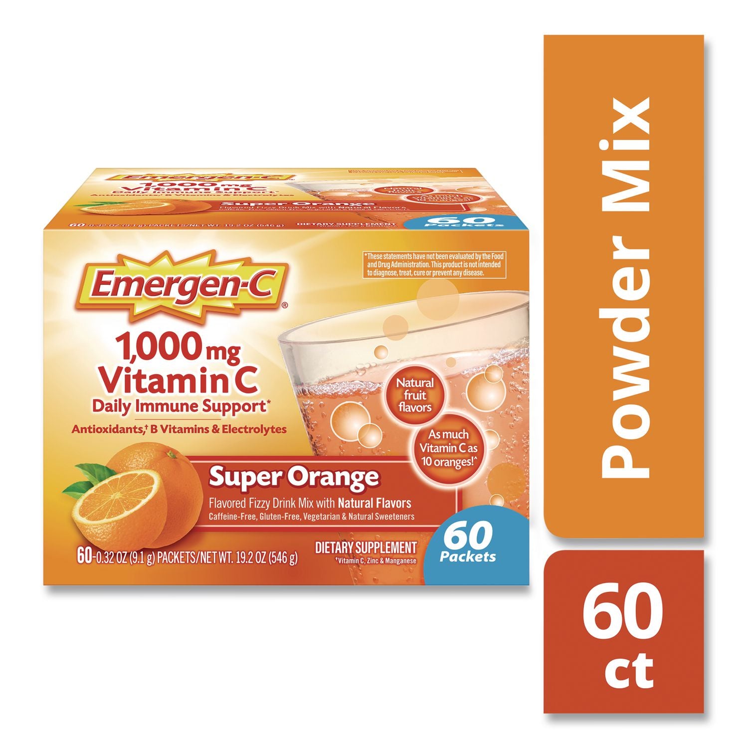 Vitamin C Drink Mix, 1, 000 Mg Vitamin C, Super Orange, 60/Pack