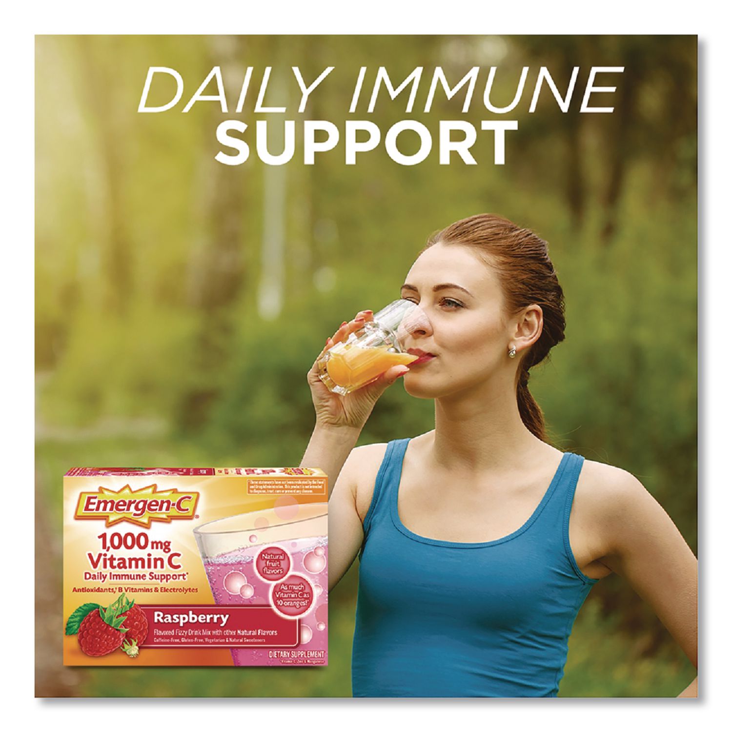 Vitamin C Drink Mix, 1, 000 Mg Vitamin C, Raspberry, 60/Pack