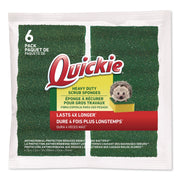 Heavy-Duty Scrubber Sponge, 4 X 2.5, 1" Thick, Yellow/Green, 6/Pack
