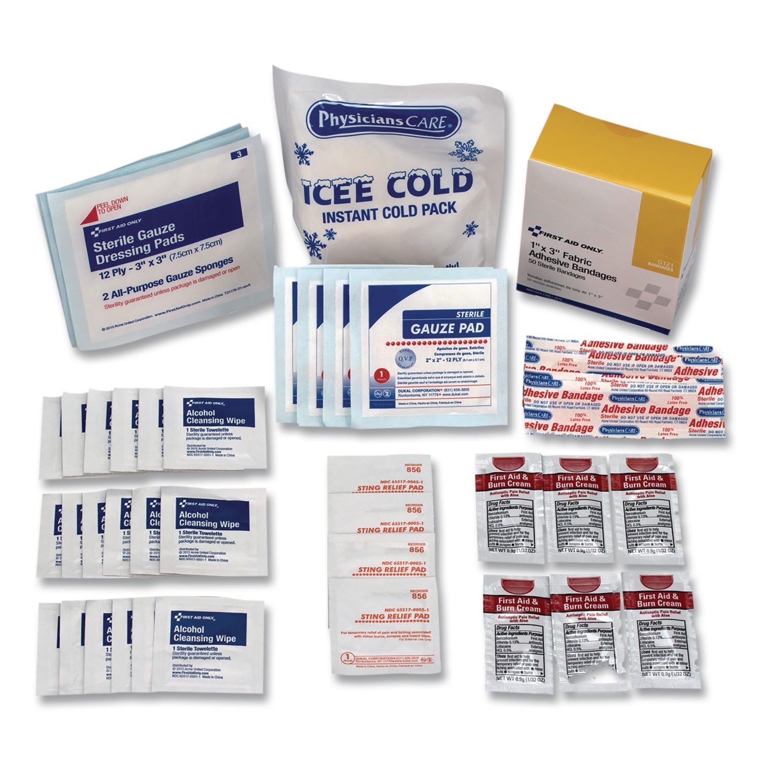 First Aid Kit Refill For 25 People, 96 Pieces