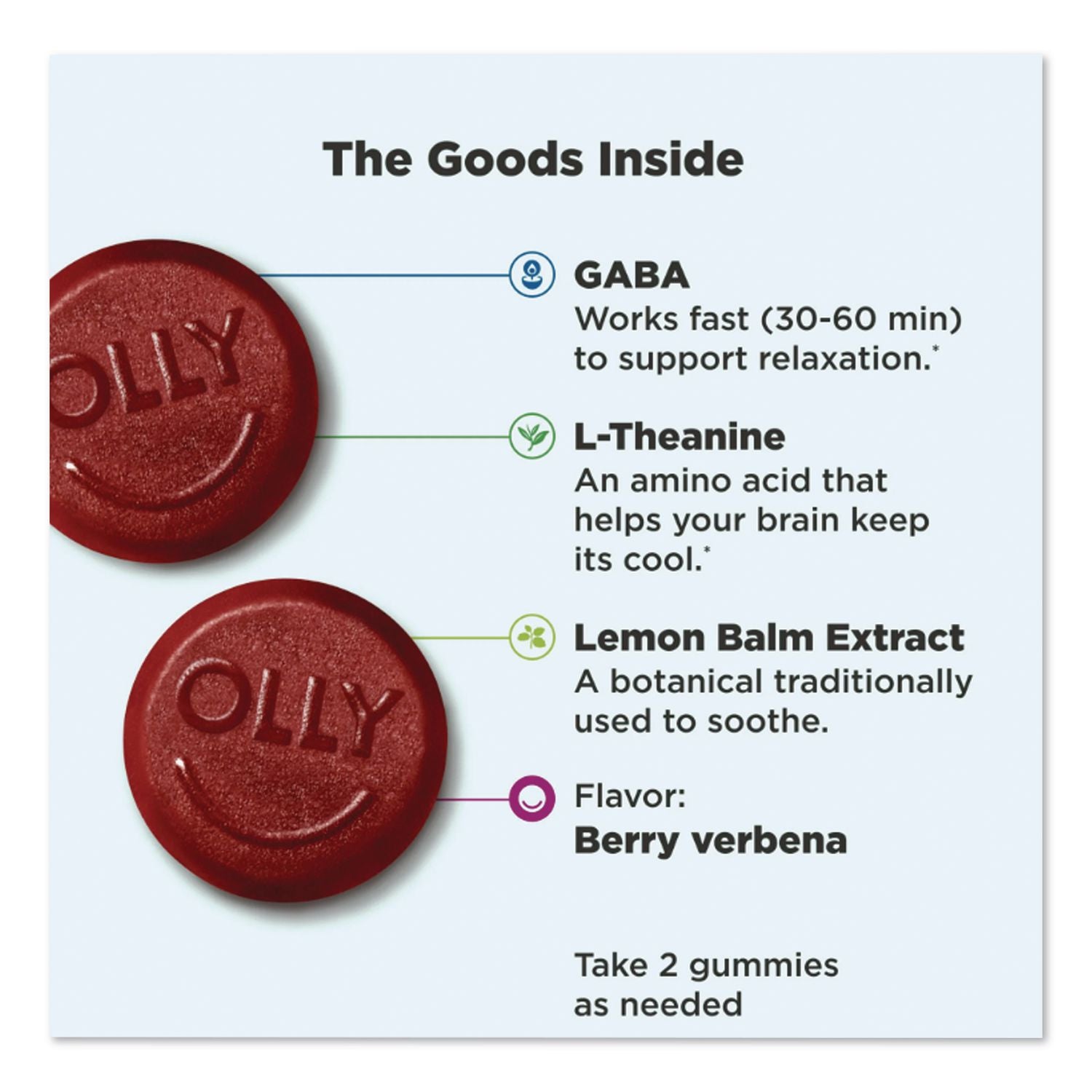 Goodbye Stress Gummy, Berry Verbena, 10/Pack