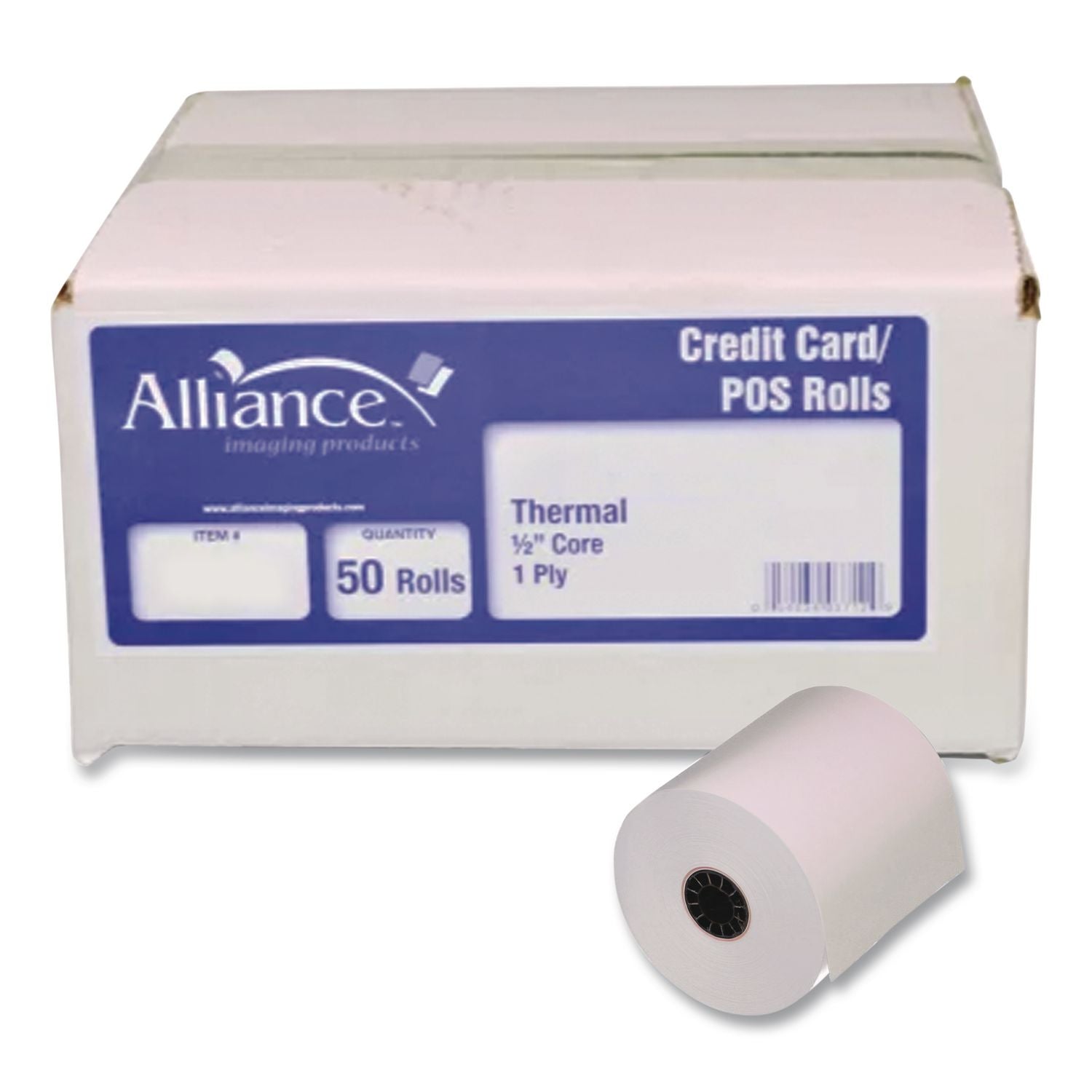 Phenol-Free Thermal POS Paper Rolls, 3.13" X 230 Ft, White, 50 Rolls/Carton