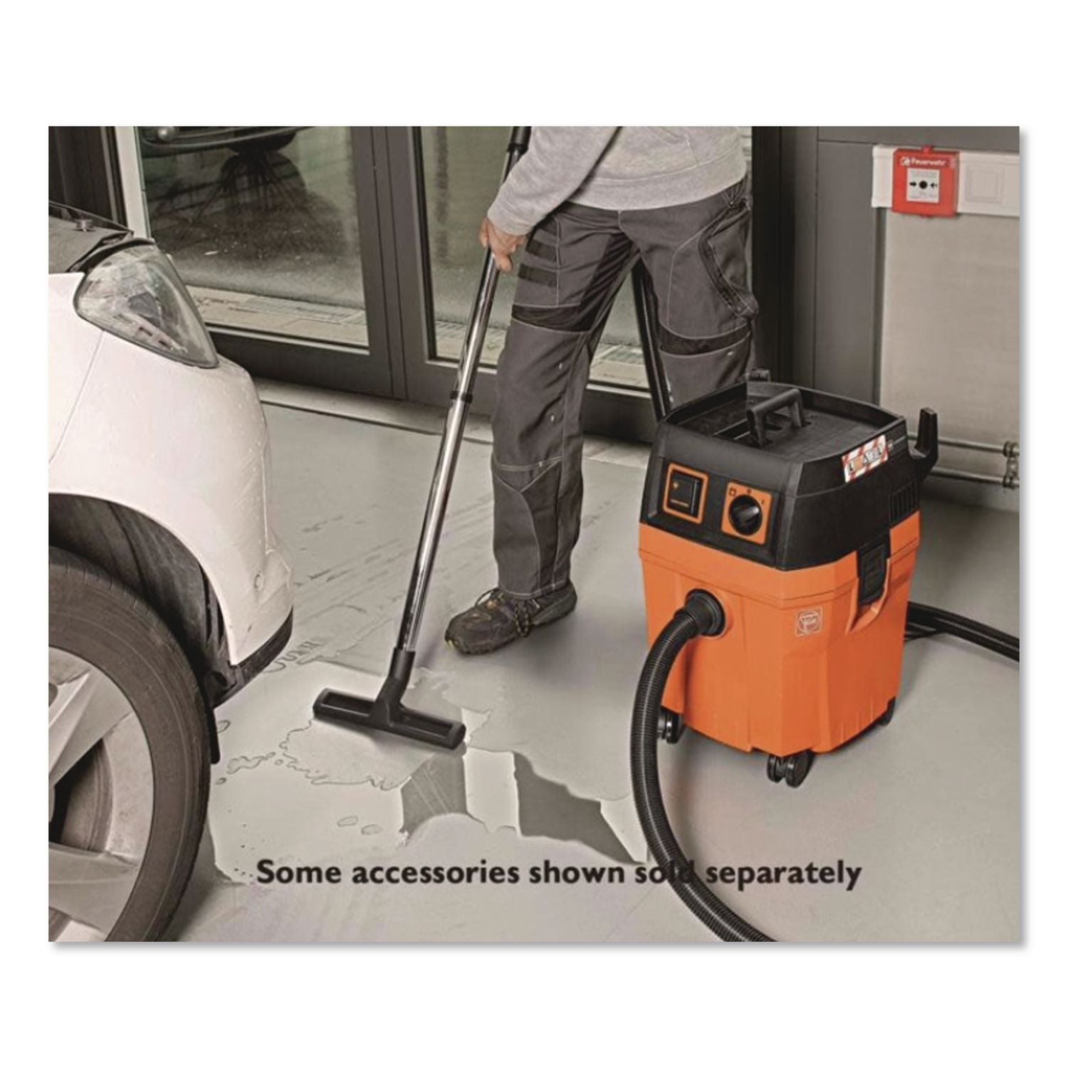Turbo II HEPA Dust Extractor Set, 8.4 Gal Tank Capacity, Orange/Black