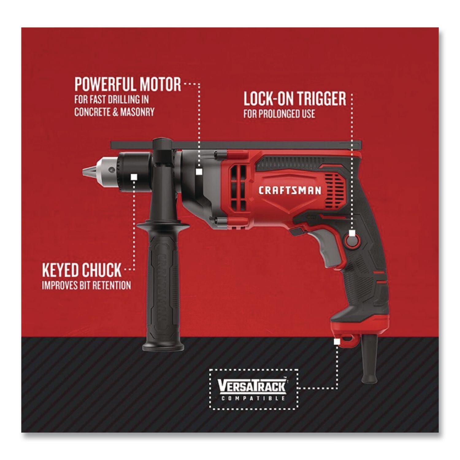 7 Amp 1/2" Corded Hammer Drill (Reconditioned)