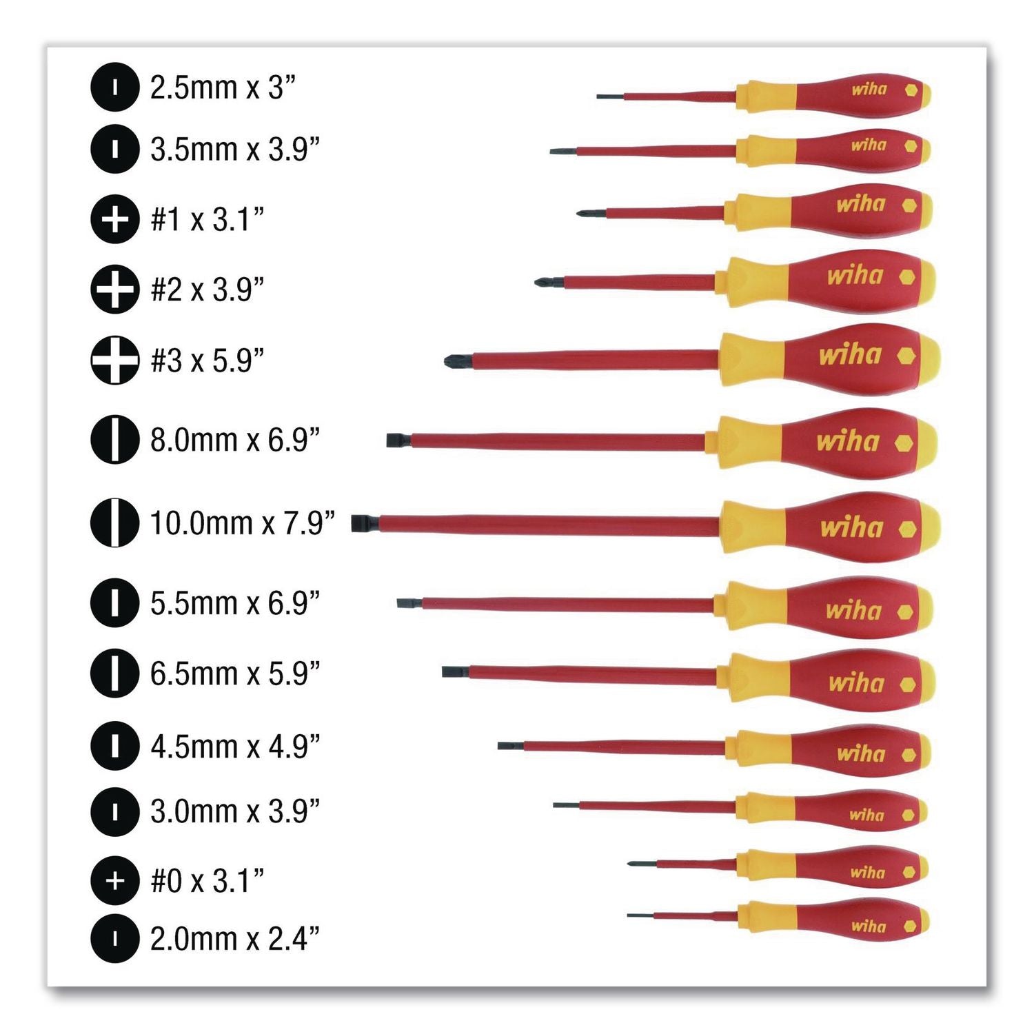 13-Piece Insulated Softfinish Screwdriver Set