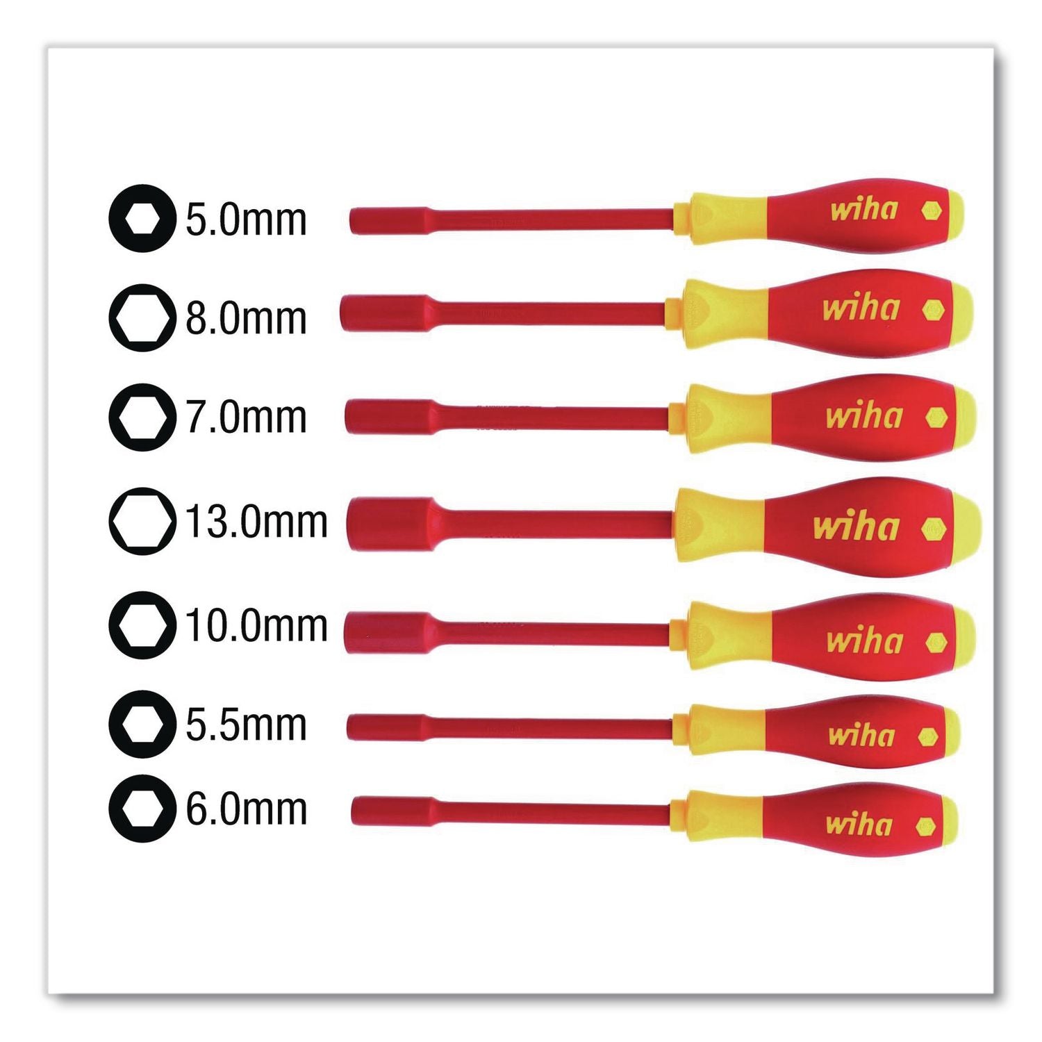 7-Piece Insulated Softfinish Metric Nut Driver Set