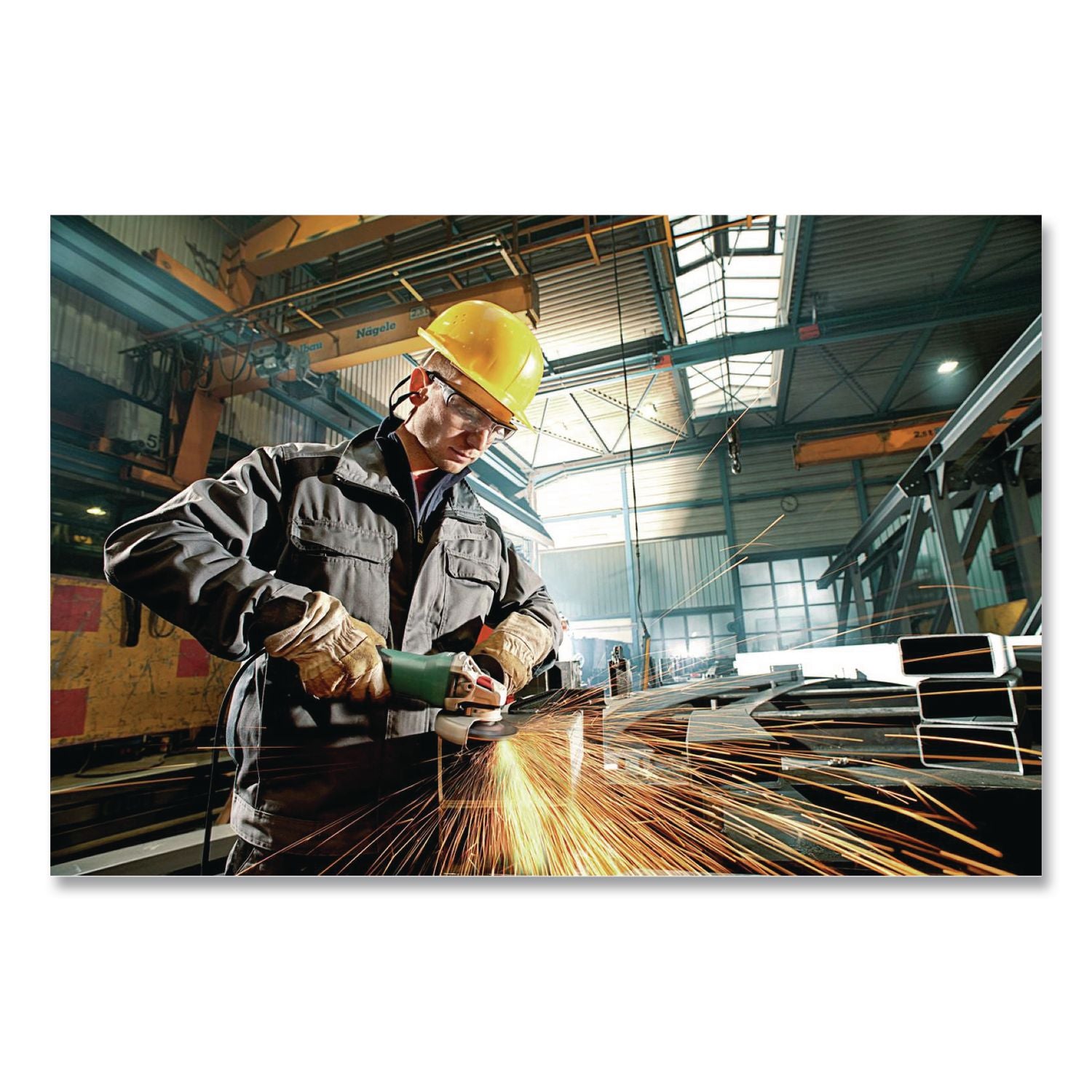 WEP 19-150 Q M-Brush Angle Grinder, 6" Wheel, 9, 600 RPM, 14.5 A