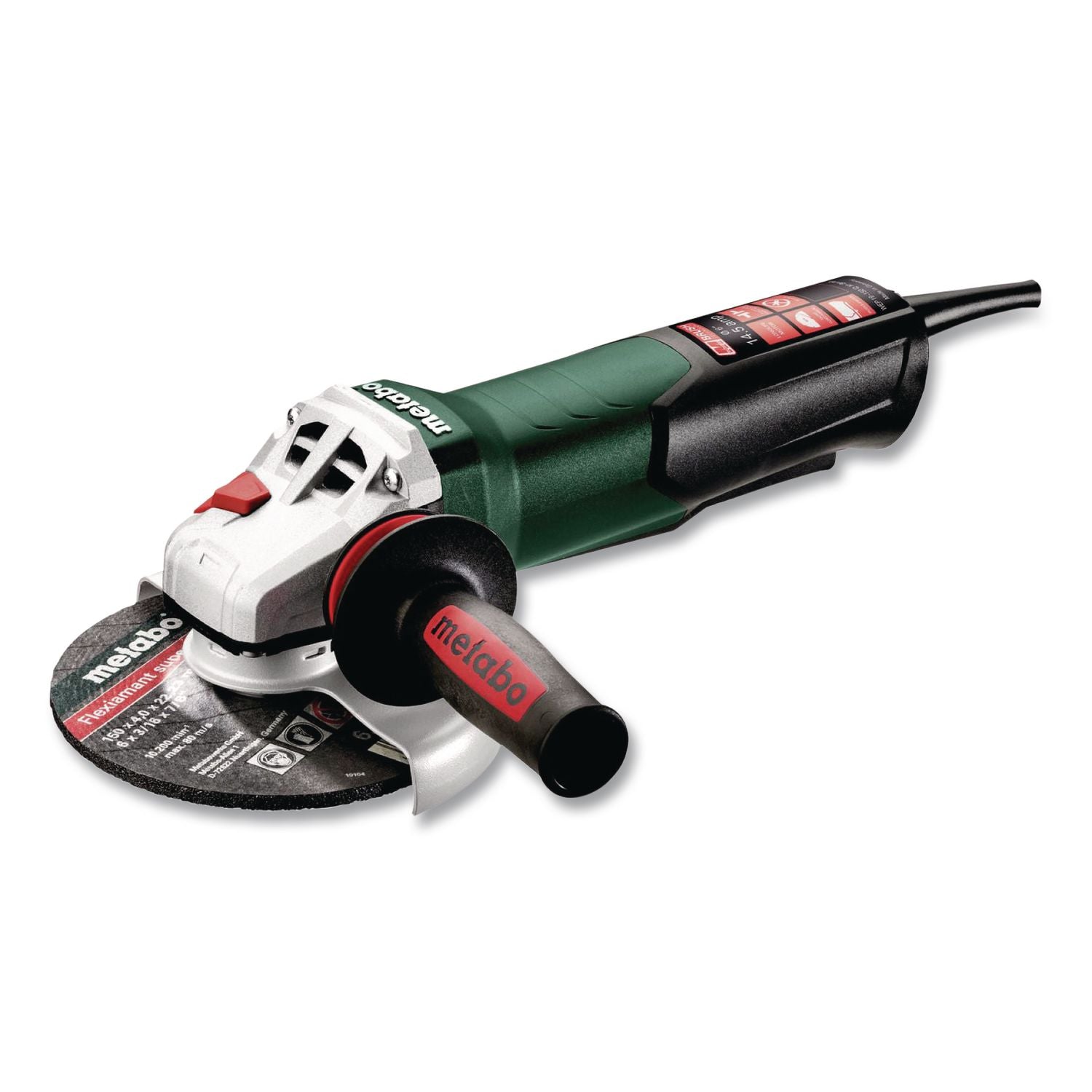 WEP 19-150 Q M-Brush Angle Grinder, 6" Wheel, 9, 600 RPM, 14.5 A