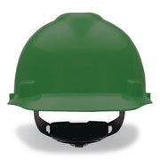 V-Gard Hard Hats, Vented, Front Brim, Fas-Trac III Ratchet Suspension, One Size Fits Most (6.5 To 8), Green
