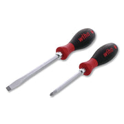 Two-Piece Extra Heavy Softfinish Slotted And Phillips Screwdriver Set