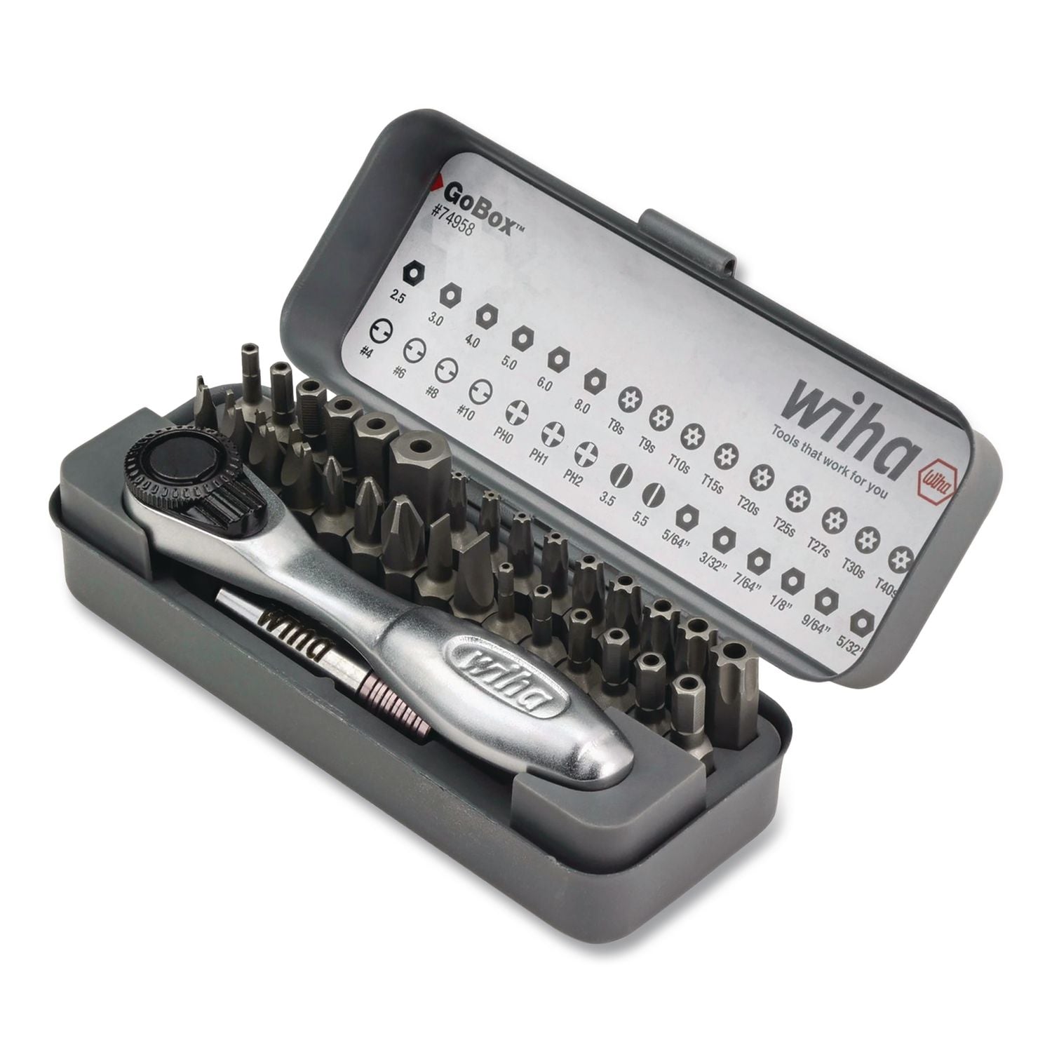 32-Piece Gobox Security Bit Set With Mini Ratchet