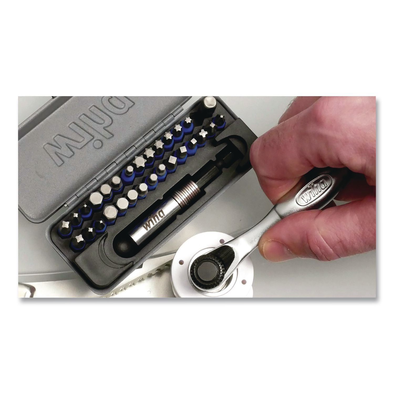32-Piece Gobox Terminatorblue Impact Bit Set With Mini Ratchet