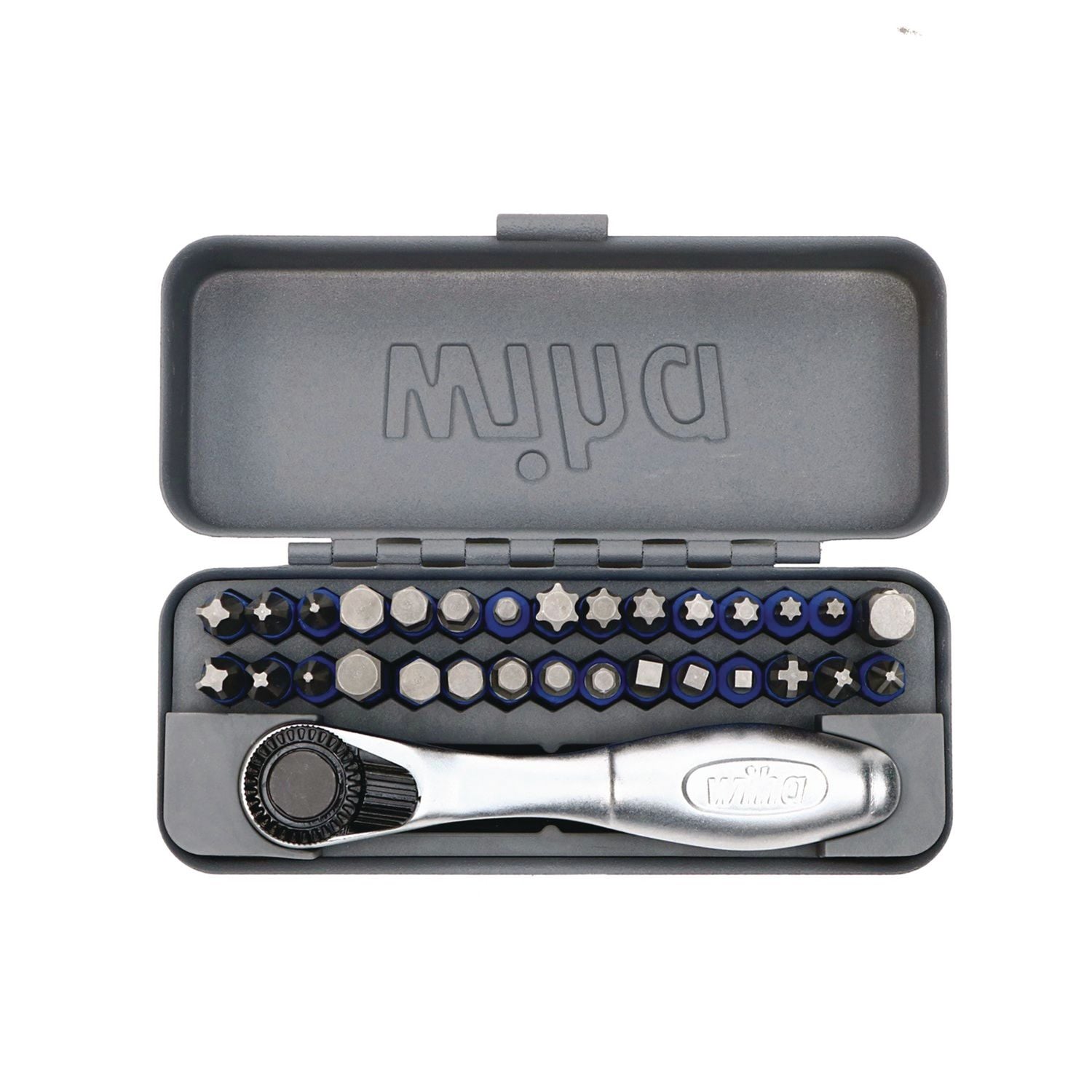 32-Piece Gobox Terminatorblue Impact Bit Set With Mini Ratchet