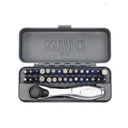 32-Piece Gobox Terminatorblue Impact Bit Set With Mini Ratchet