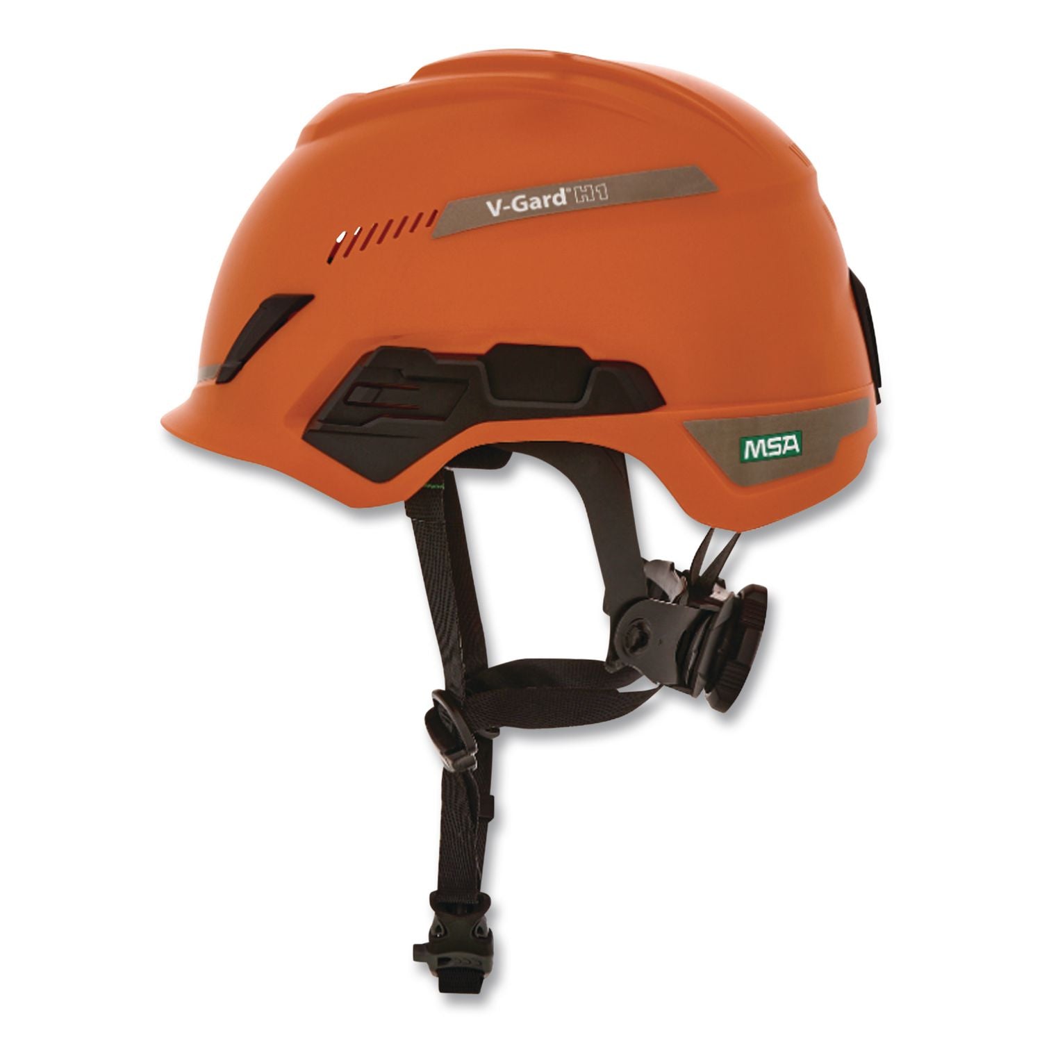 V-Gard H1 Safety Helmet, Vented, Brimless, Fas-Trac III Pivot Ratchet Suspension, One Size Fits Most (6.5 To 8), Orange