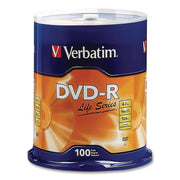 DVD-R Lifeseries Branded Disc, 4.7 GB, 16X, Spindle, Silver, 100/Pack
