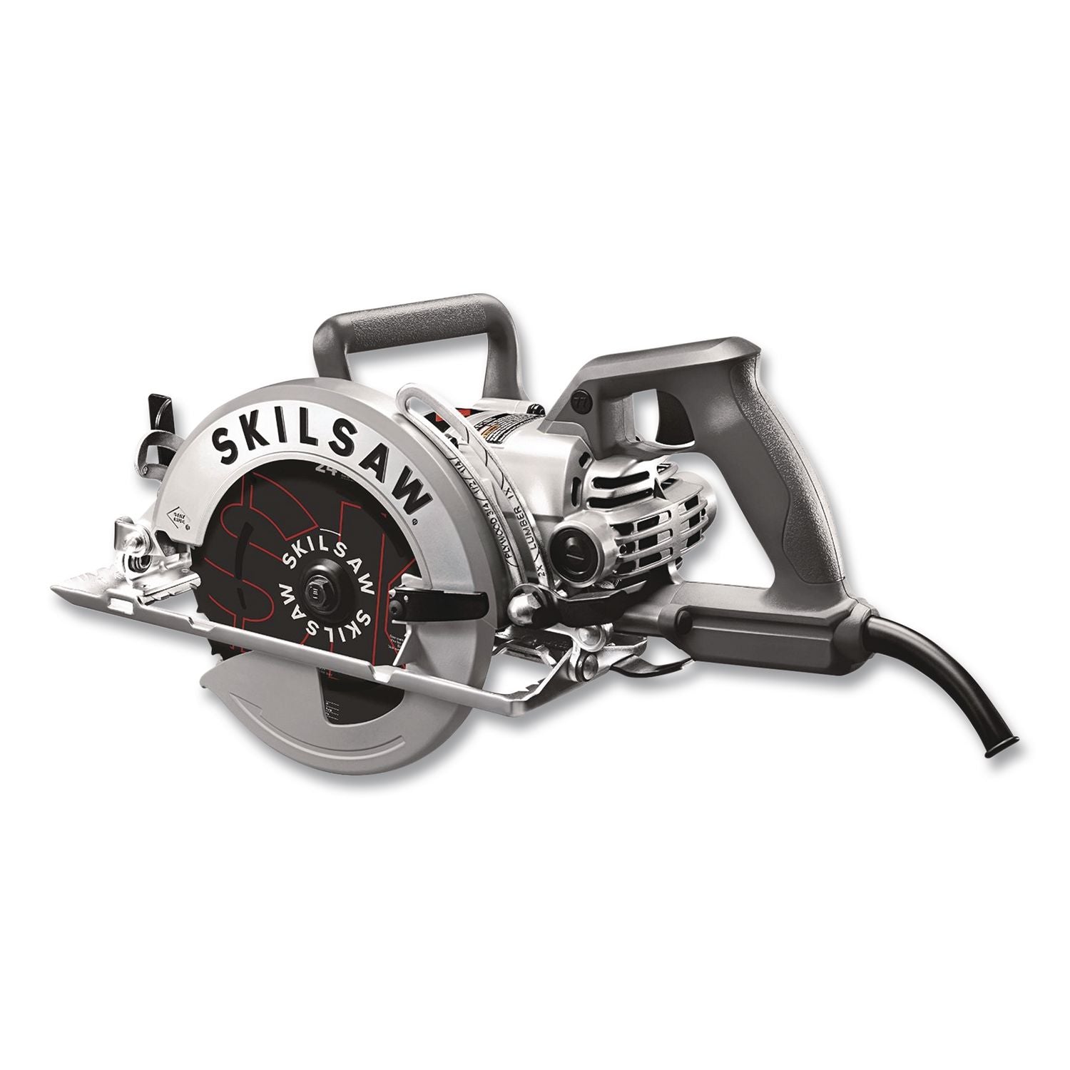 7-1/4" Aluminum Worm Drive Circular Saw With Carbide Blade, 0 To +51 Degree Bevel Range, 24 T Blade