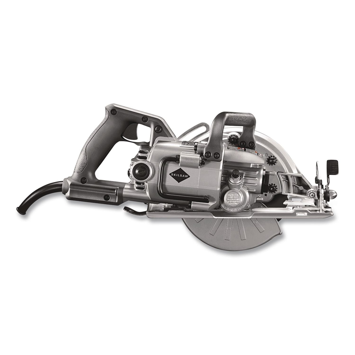 7-1/4" Aluminum Worm Drive Circular Saw With Carbide Blade, 0 To +51 Degree Bevel Range, 24 T Blade