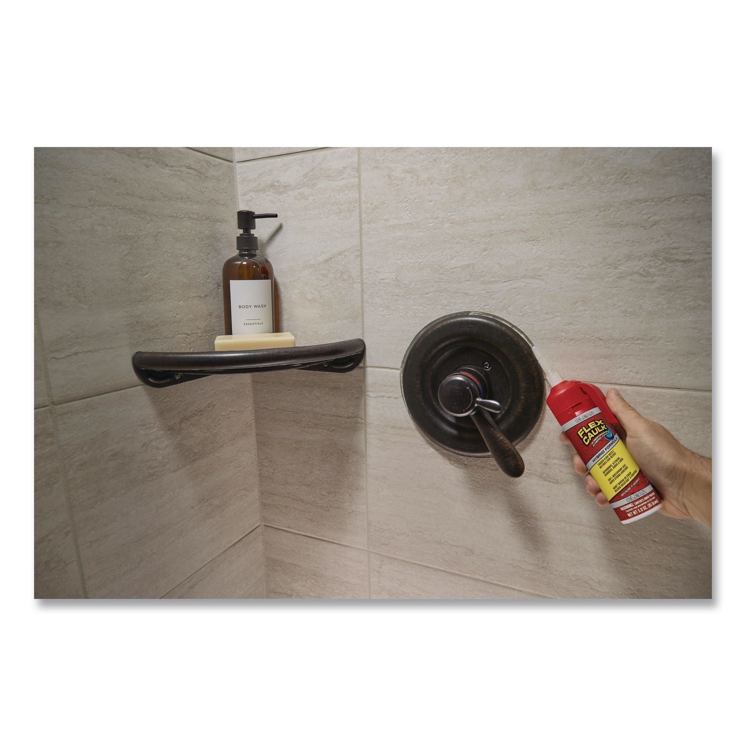 Flex Caulk Hi-Performance Hybrid Caulk, 3 Oz Aerosol Can, Dries Clear, 4/Carton