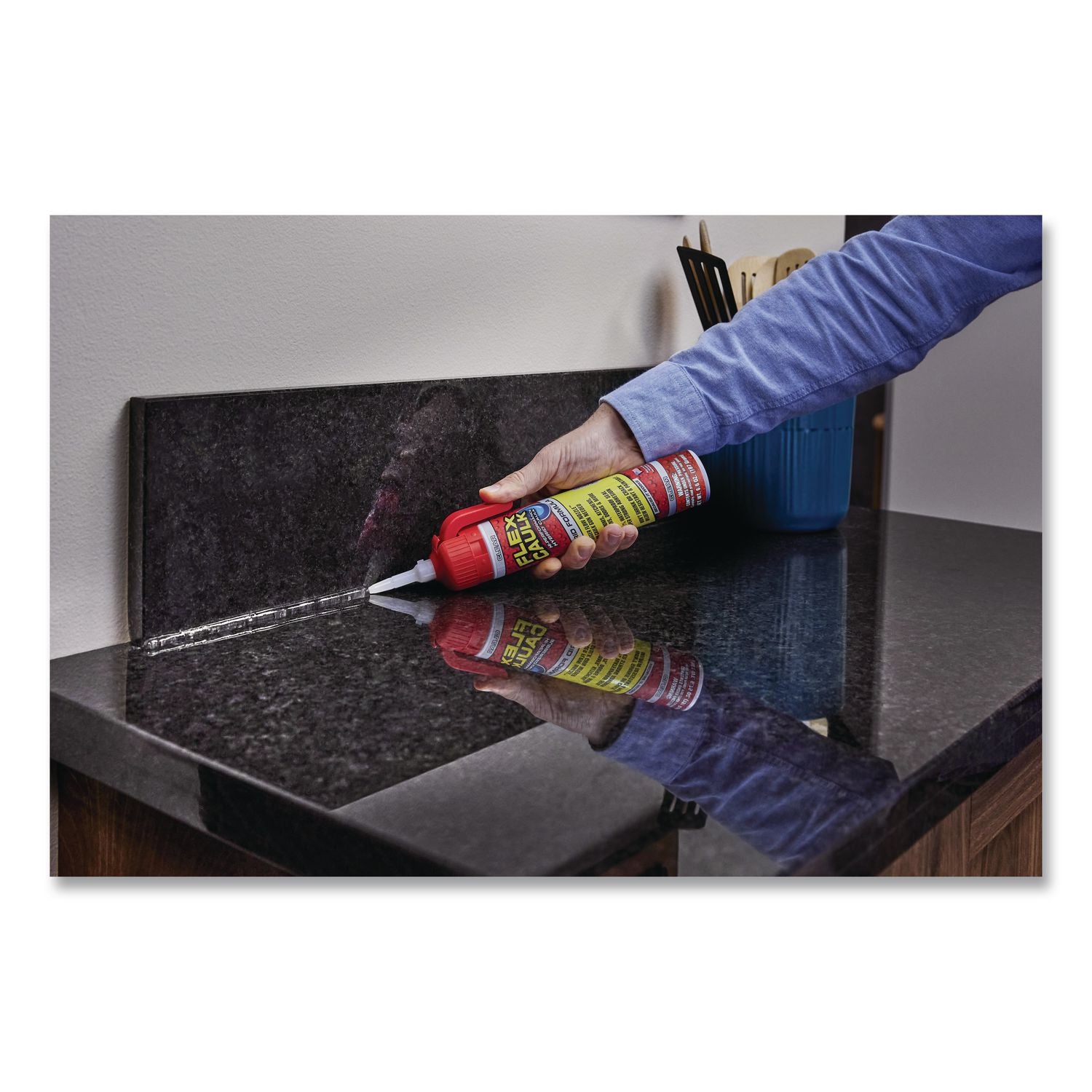 Flex Caulk Hi-Performance Hybrid Caulk, 6.6 Oz Aerosol Can, Dries Clear, 4/Carton