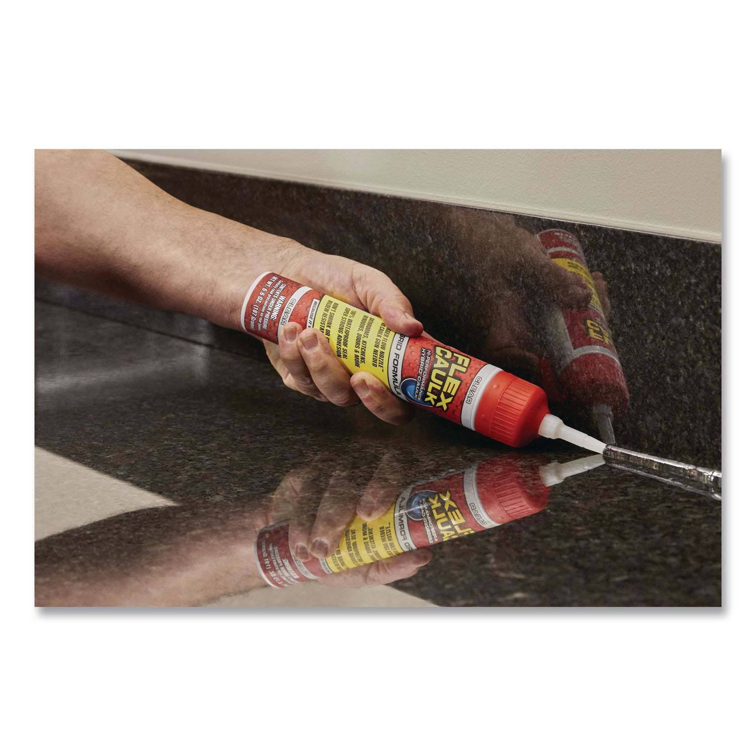 Flex Caulk Hi-Performance Hybrid Caulk, 6.6 Oz Aerosol Can, Dries Clear, 4/Carton