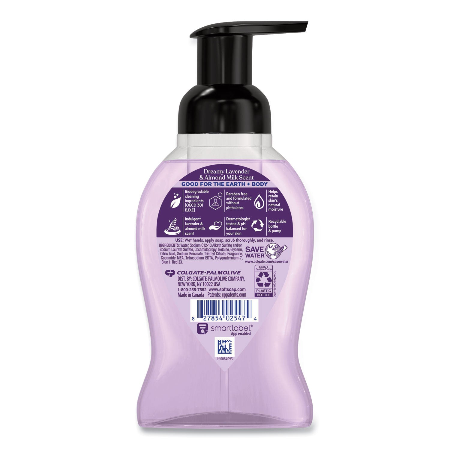 Velvet Silk Foaming Liquid Hand Soap, Lavender And Almond Milk, 9 Oz, 6/Carton