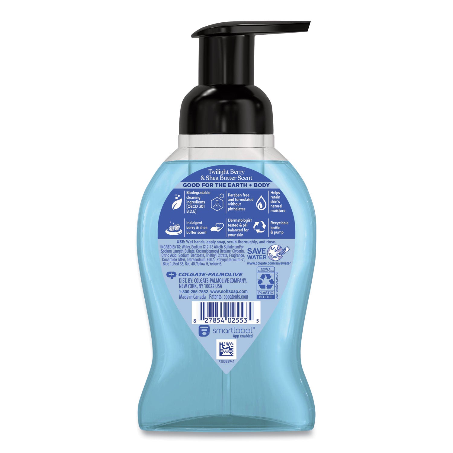 Velvet Silk Foaming Liquid Hand Soap, Twilight Berry And Shea Butter, 9 Oz, 6/Carton