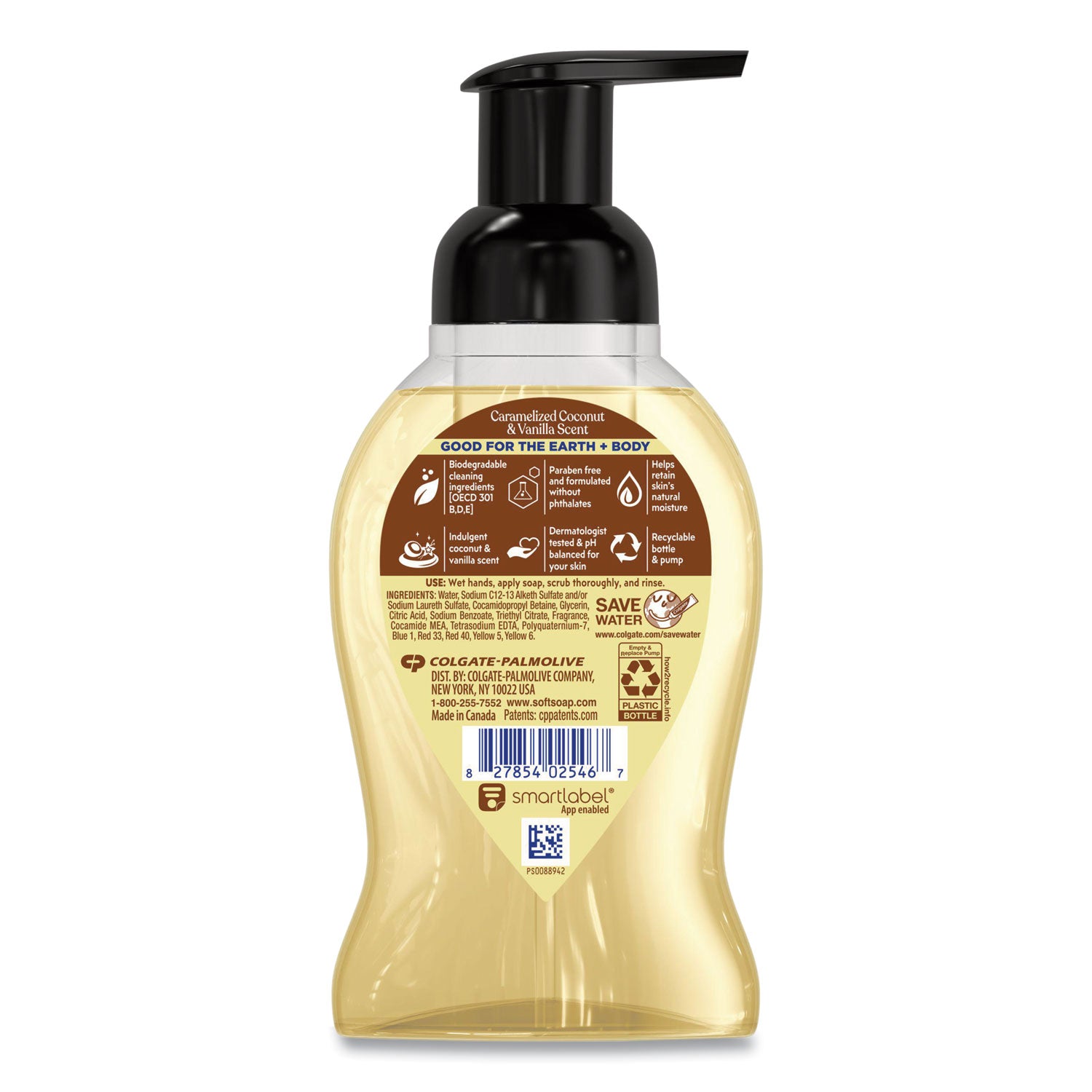 Velvet Silk Foaming Liquid Hand Soap, Coconut, 9 Oz, 6/Carton