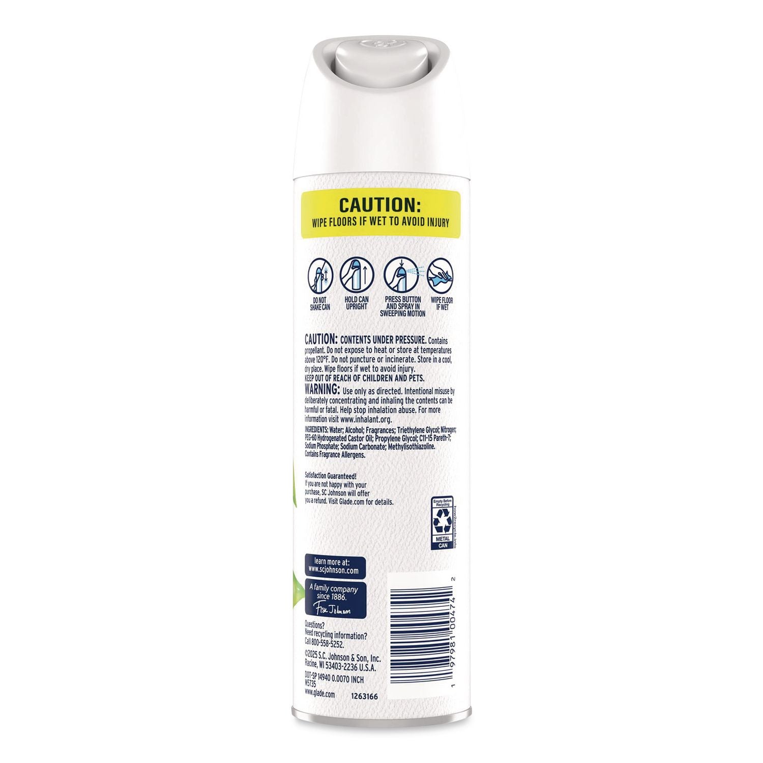 Air Freshener, Clean Linen, 7.3 Oz Aerosol Spray, 6/Carton