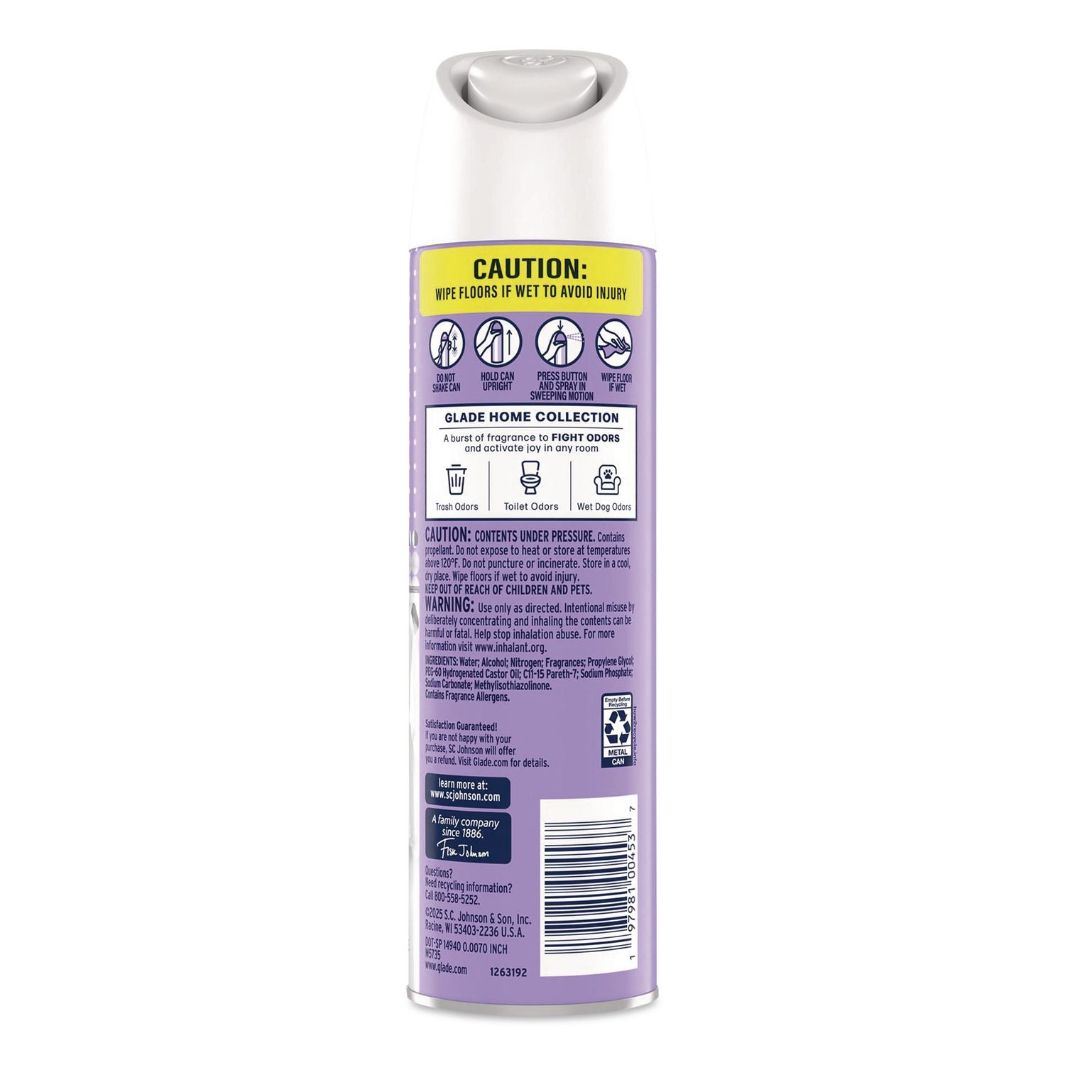 Air Freshener, Lavender, 7.3 Oz Aerosol Spray, 6/Carton