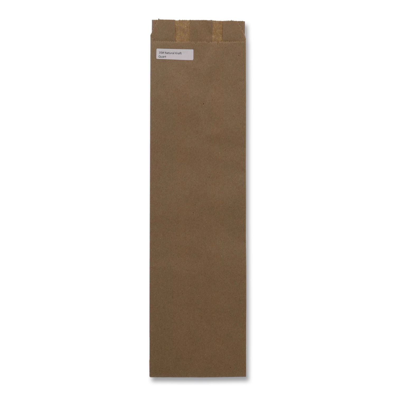 Grocery Paper Bags, Liquor Quart Size, 35# Basis Weight, 4.5 X 2.5 X 16, Brown, 500/Bundle