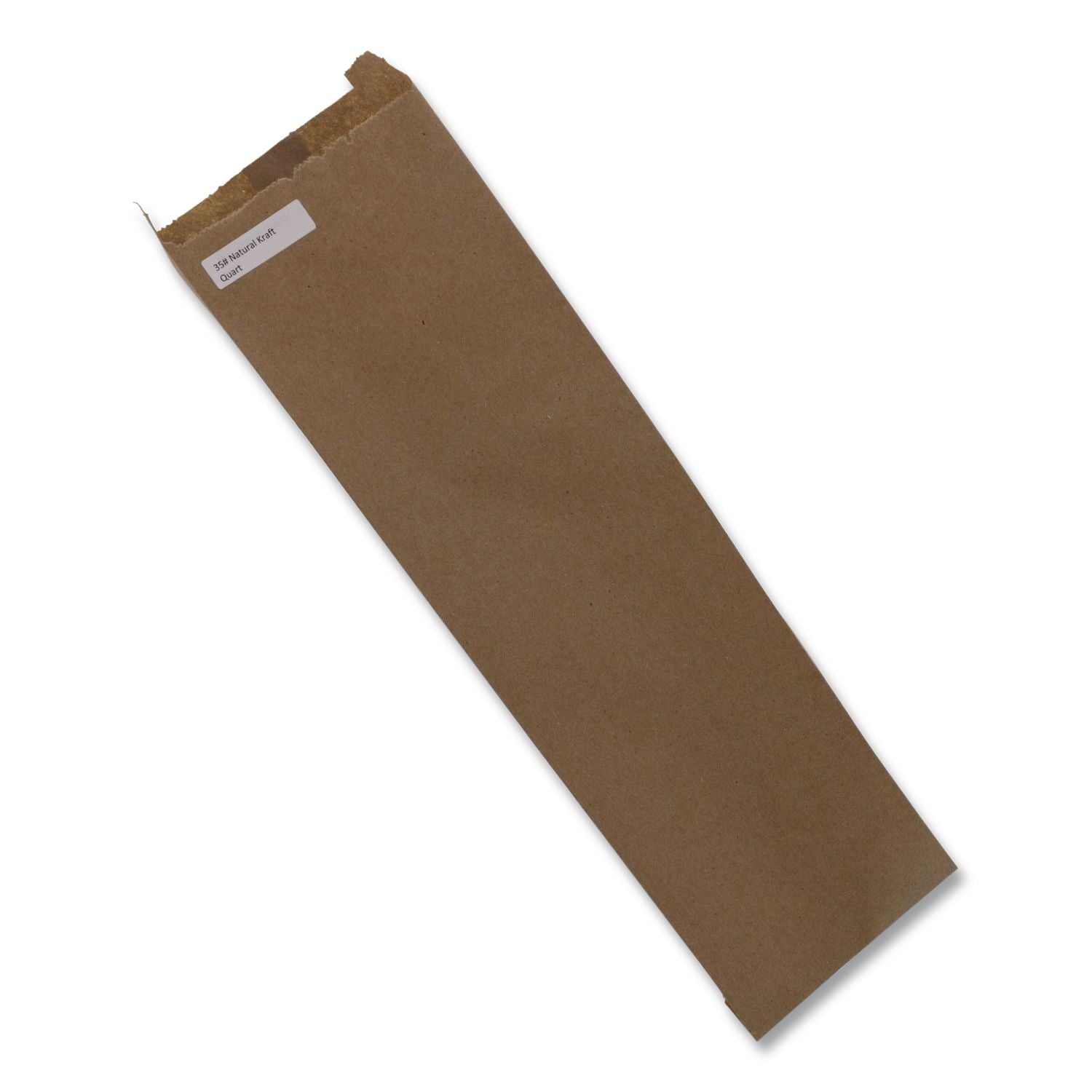 Grocery Paper Bags, Liquor Quart Size, 35# Basis Weight, 4.5 X 2.5 X 16, Brown, 500/Bundle