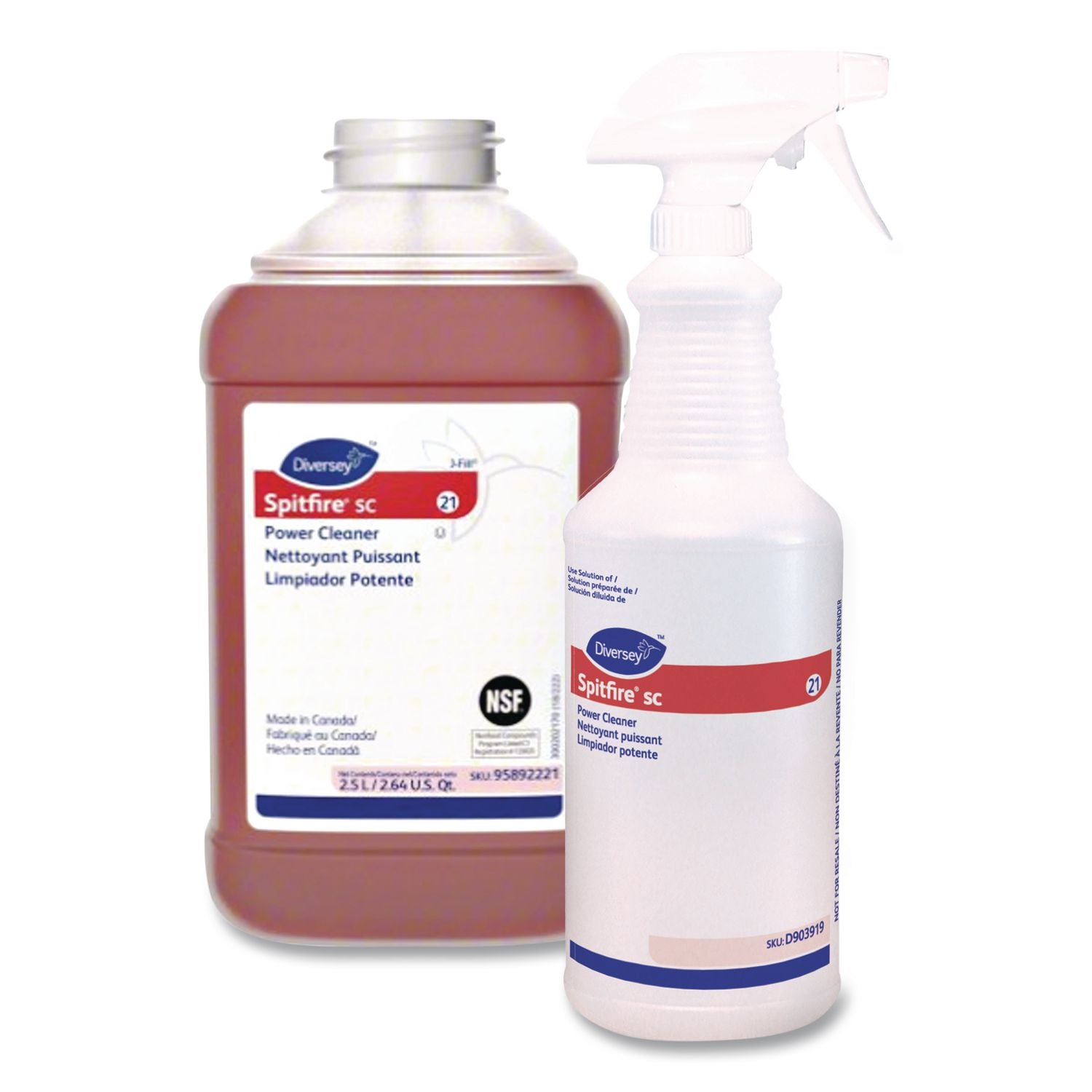 Spitfire SC Power Cleaner Empty Bottle, 32 Oz, Clear