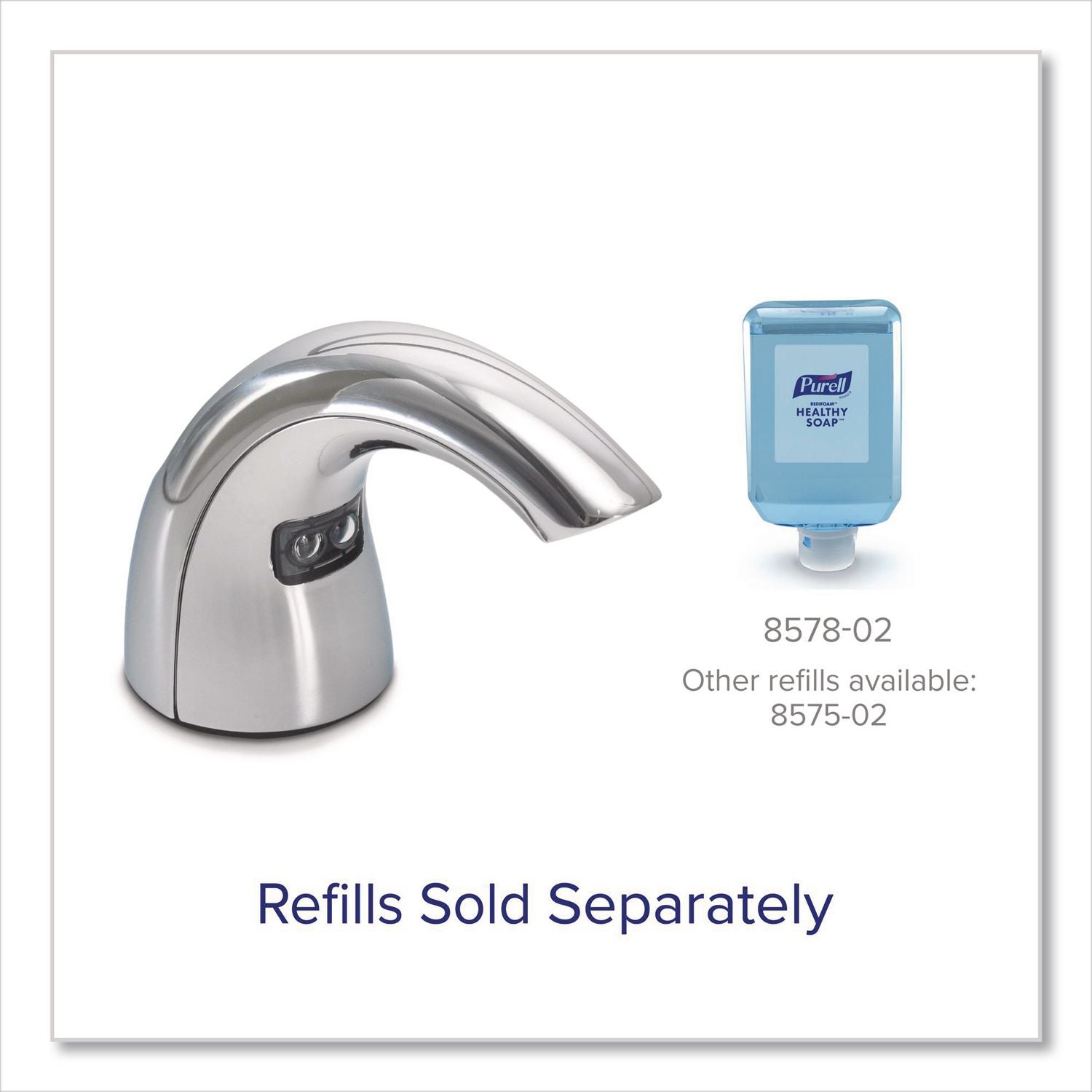CX10 Counter Mount Soap Dispenser With Metal Spout Fixture, 2, 000 Ml, 2.28 X 5.82 X 4.04, Chrome