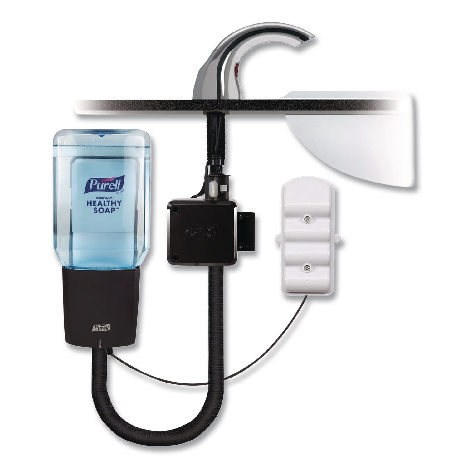 CX10 Counter Mount Soap Dispenser, 2, 000 Ml, 2.28 X 5.82 X 4.04, Chrome