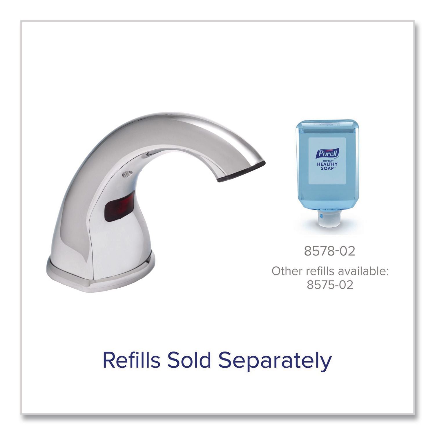 CX10 Counter Mount Soap Dispenser, 2, 000 Ml, 2.28 X 5.82 X 4.04, Chrome