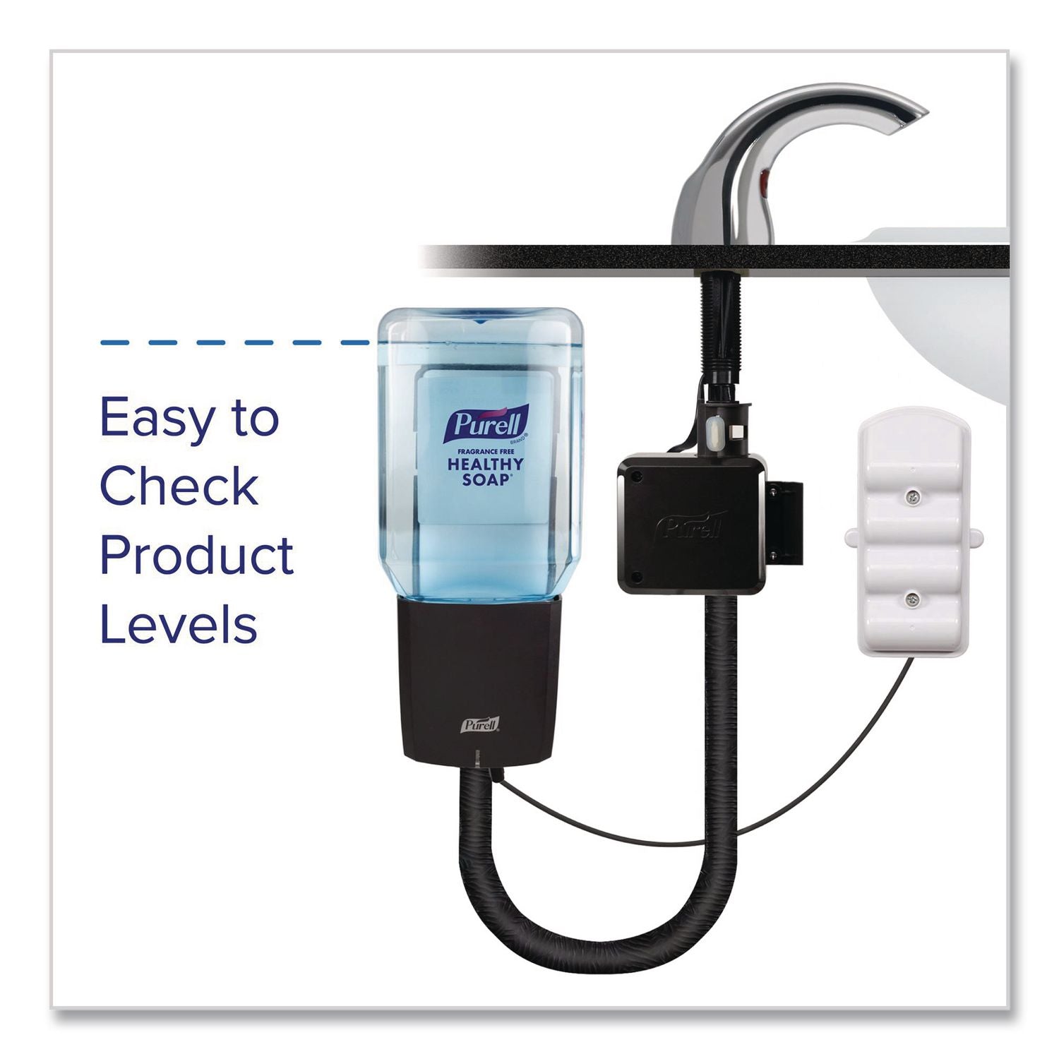 CX10 Counter Mount Soap Dispenser Retrofit Kit, 2, 000 Ml, 2.28 X 5.82 X 4.04, Graphite