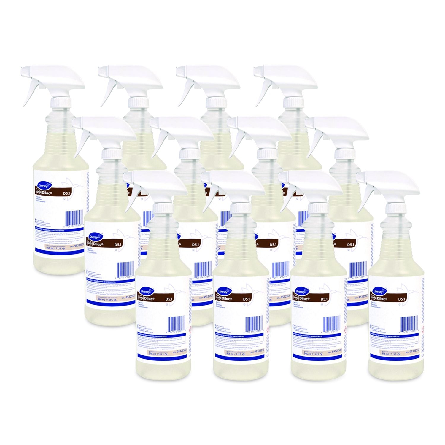 Suma Dilac Descaler D5.1, 32 Oz Spray Bottle, 12/Carton