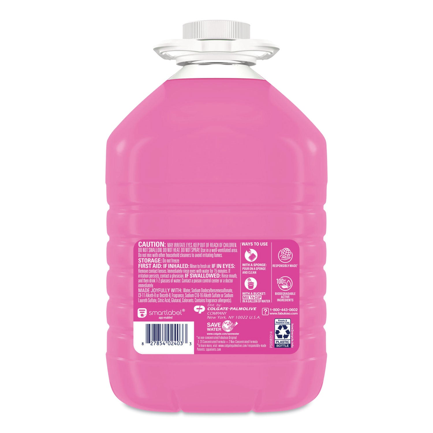 Multi-Use Cleaner, Watermelon Scent, 128 Oz Bottle, 4/Carton