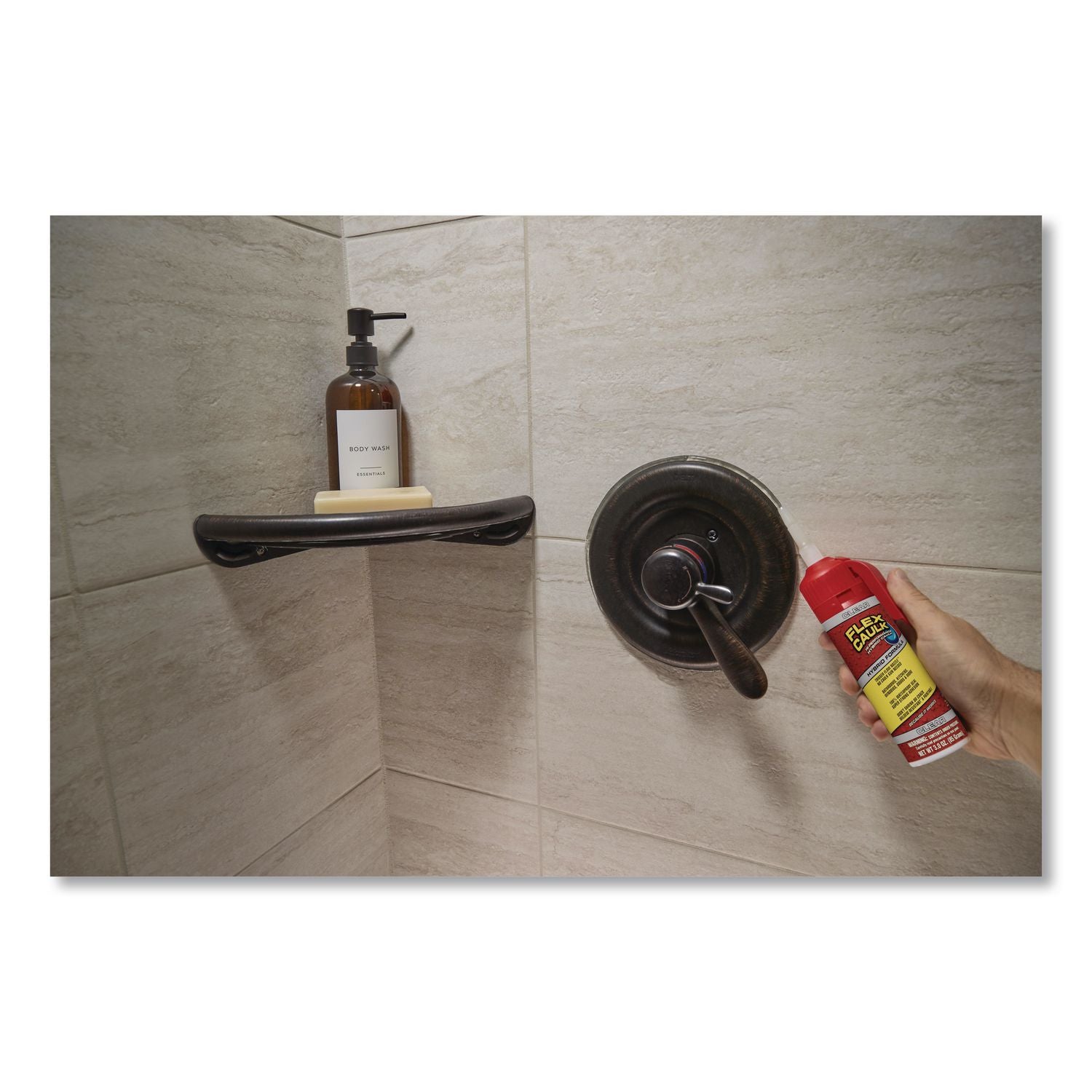Flex Caulk Hi-Performance Hybrid Caulk, 4.6 Oz Aerosol Can, Dries White, 4/Carton