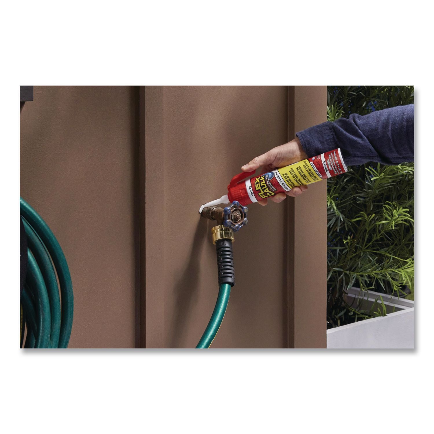 Flex Caulk Hi-Performance Hybrid Caulk, 9 Oz Aerosol Can, Dries White, 4/Carton