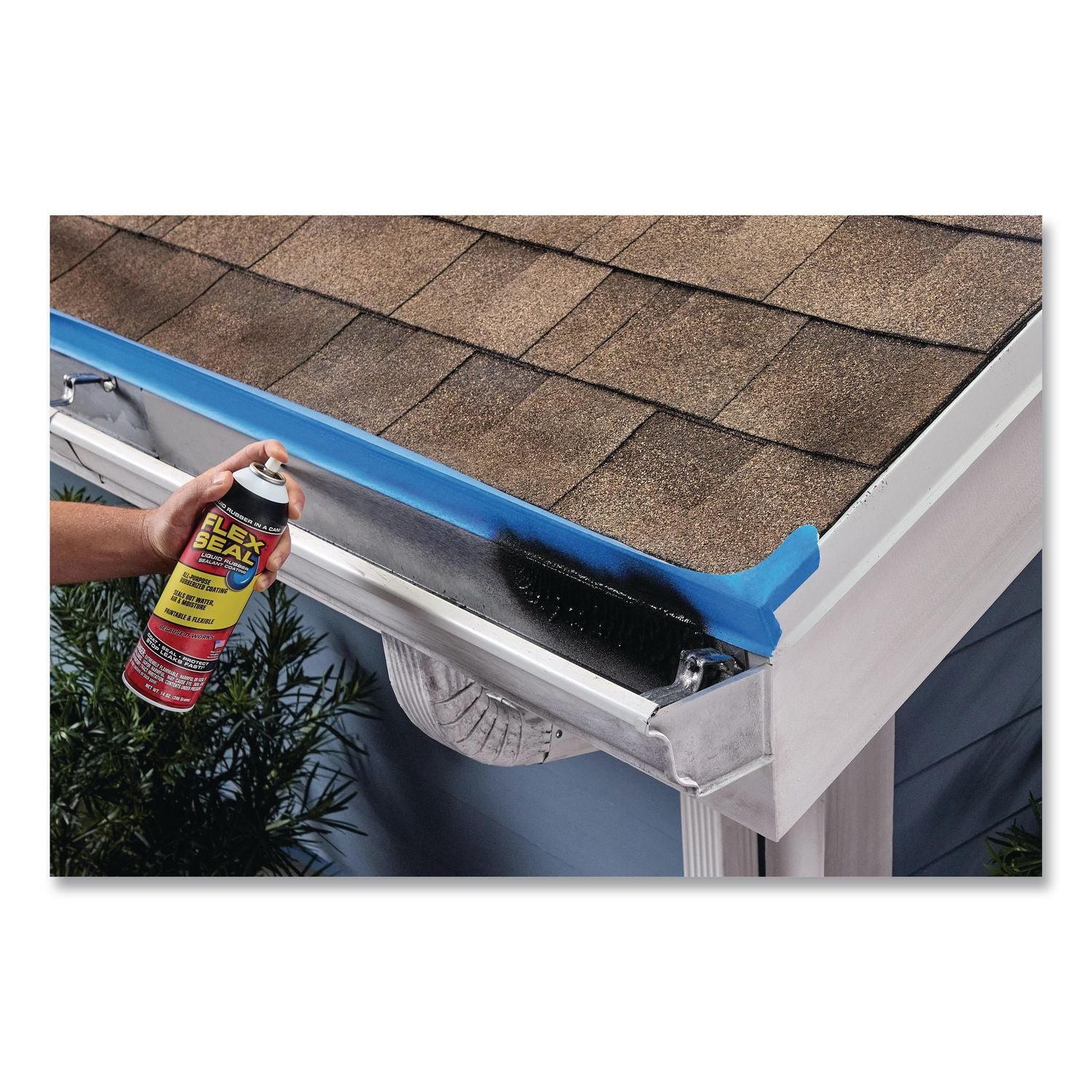 Flex Seal Liquid Rubber Sealant Coating Aerosol, 14 Oz Aerosol Can, Dries Brown, 6/Carton