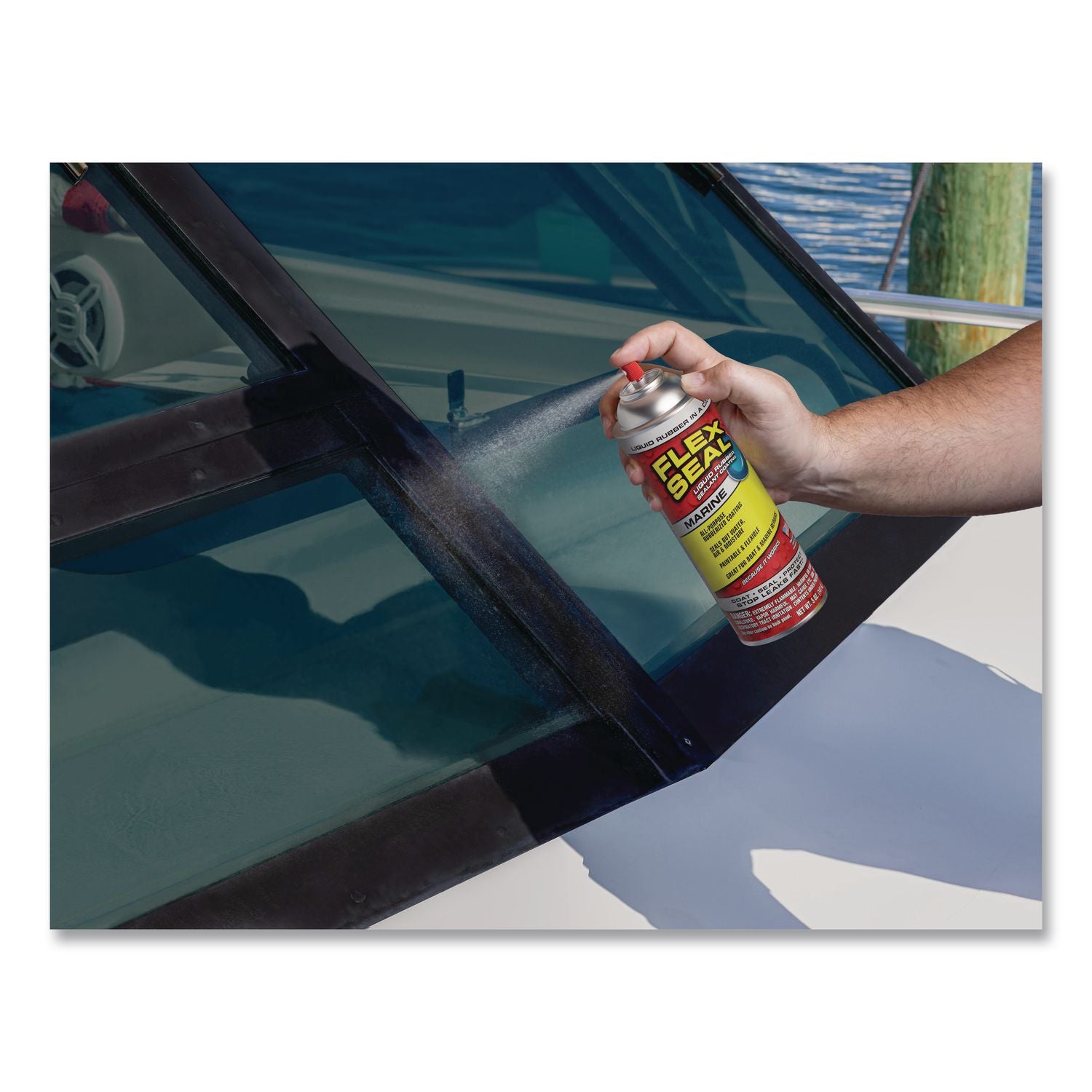 Flex Seal Liquid Rubber Sealant Coating Aerosol, 2 Oz Aerosol Can, Dries Clear, 12/Carton