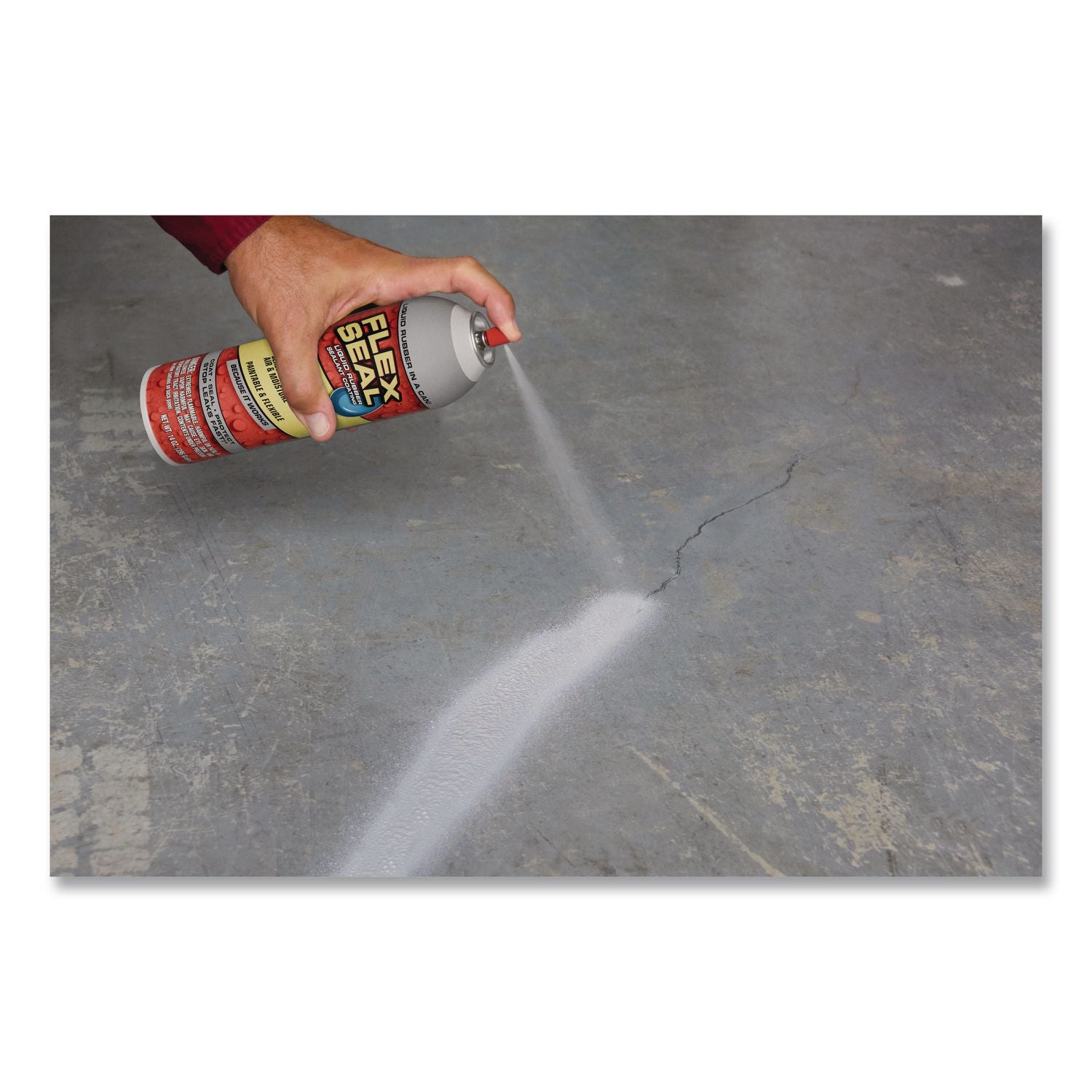 Flex Seal Liquid Rubber Sealant Coating Aerosol, 14 Oz Aerosol Can, Dries Gray, 6/Carton