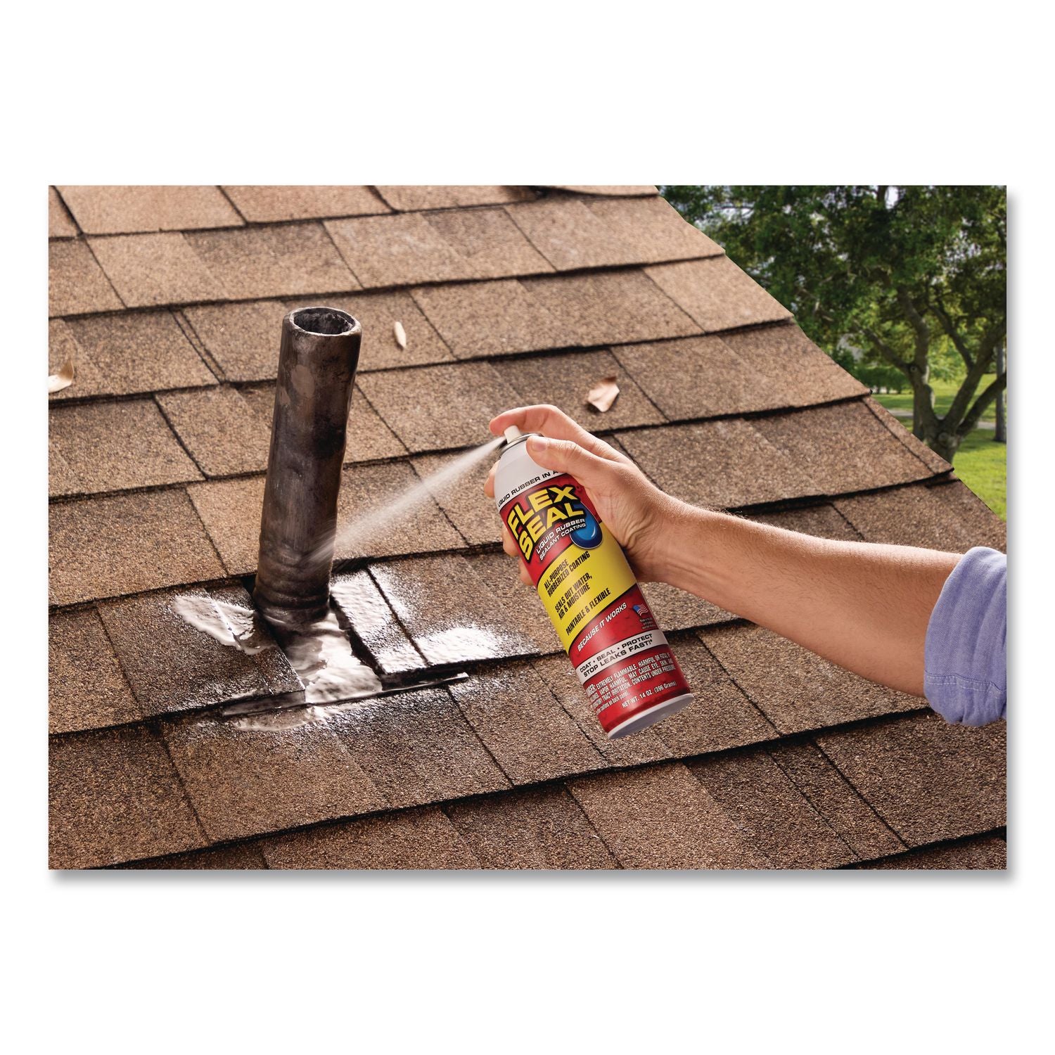 Flex Seal Liquid Rubber Sealant Coating MAX Aerosol, 17 Oz Aerosol Can, Dries Clear, 4/Carton