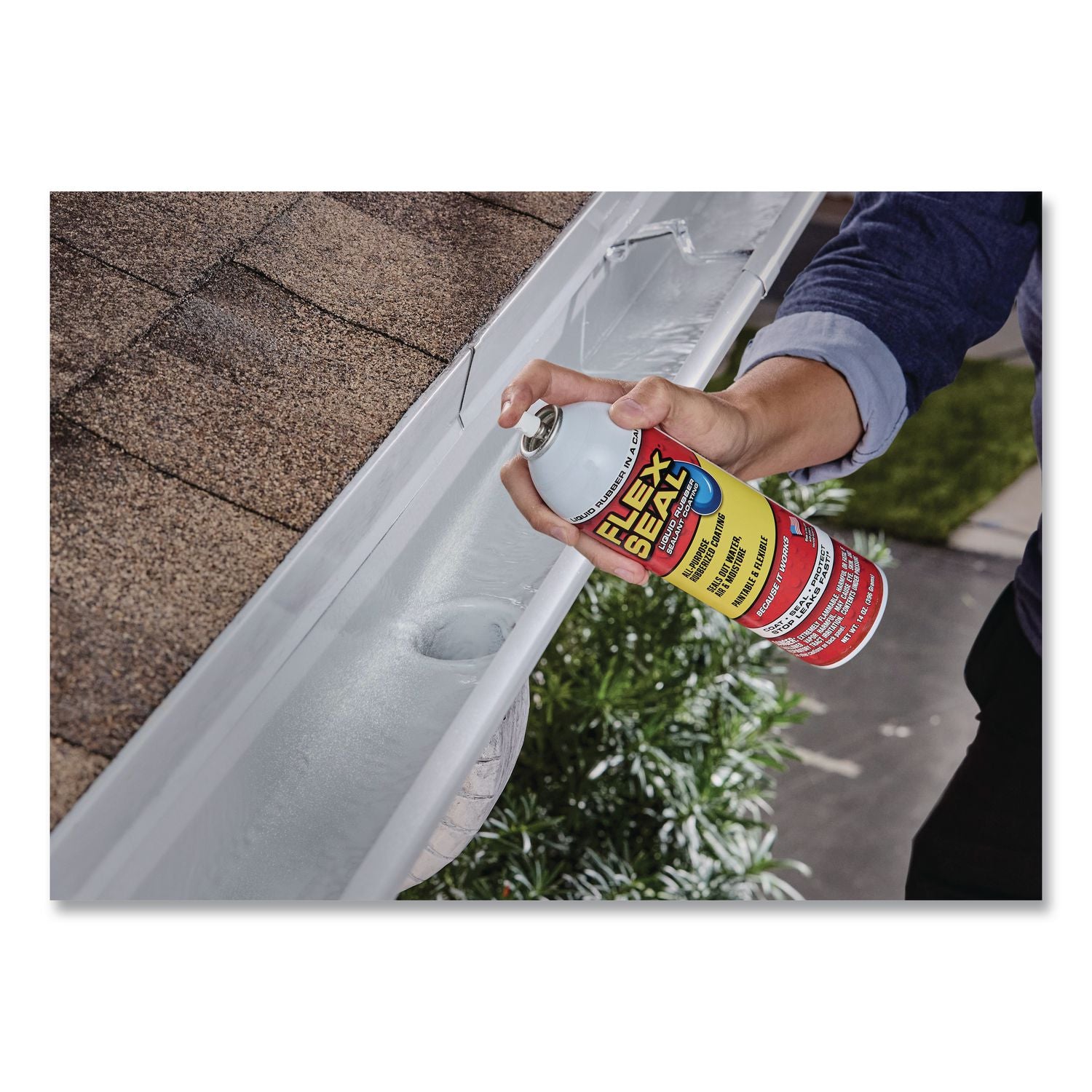 Flex Seal Liquid Rubber Sealant Coating Aerosol, 14 Oz Aerosol Can, Dries Gray, 6/Carton