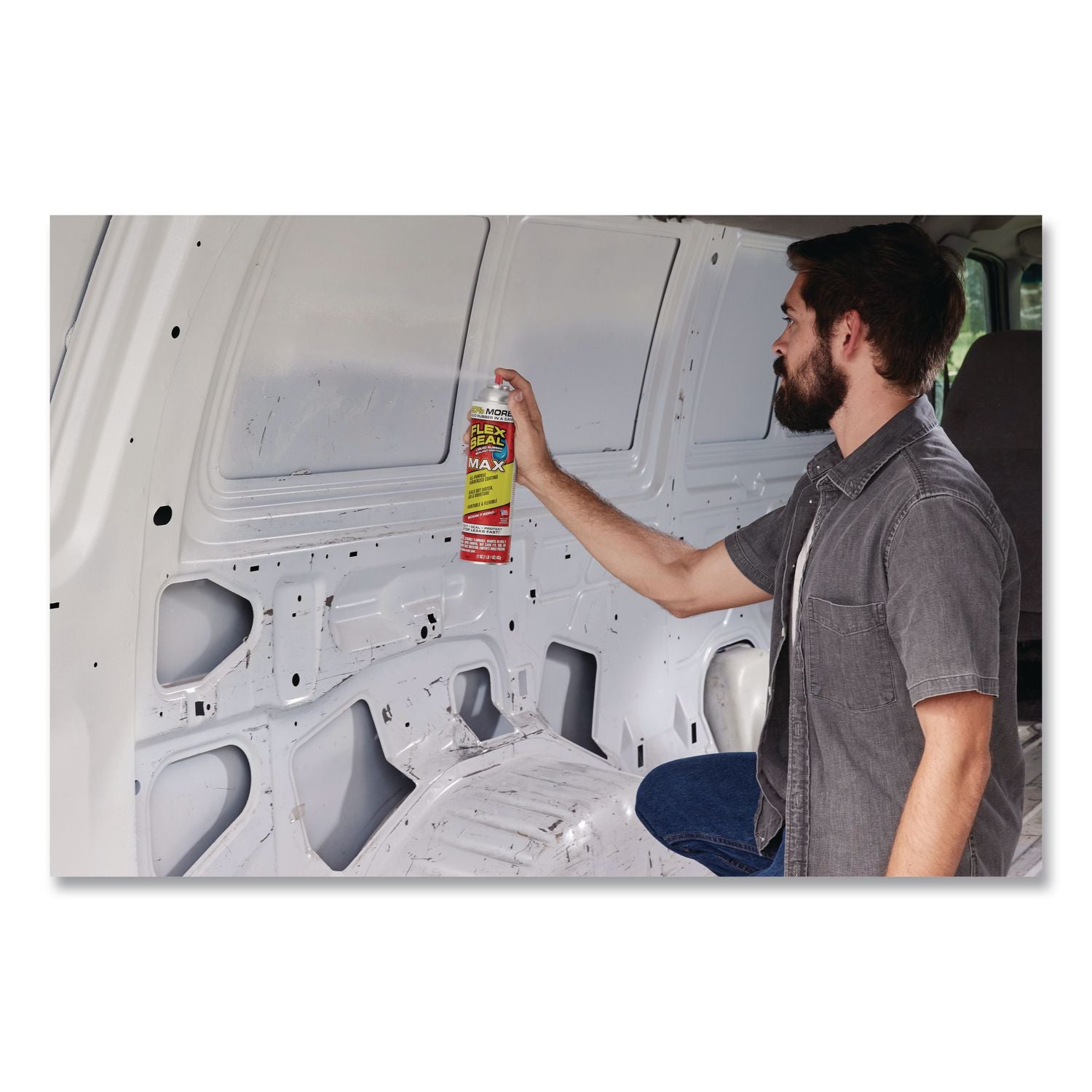 Flex Seal Liquid Rubber Sealant Coating MAX Aerosol, 17 Oz Aerosol Can, Dries White, 4/Carton