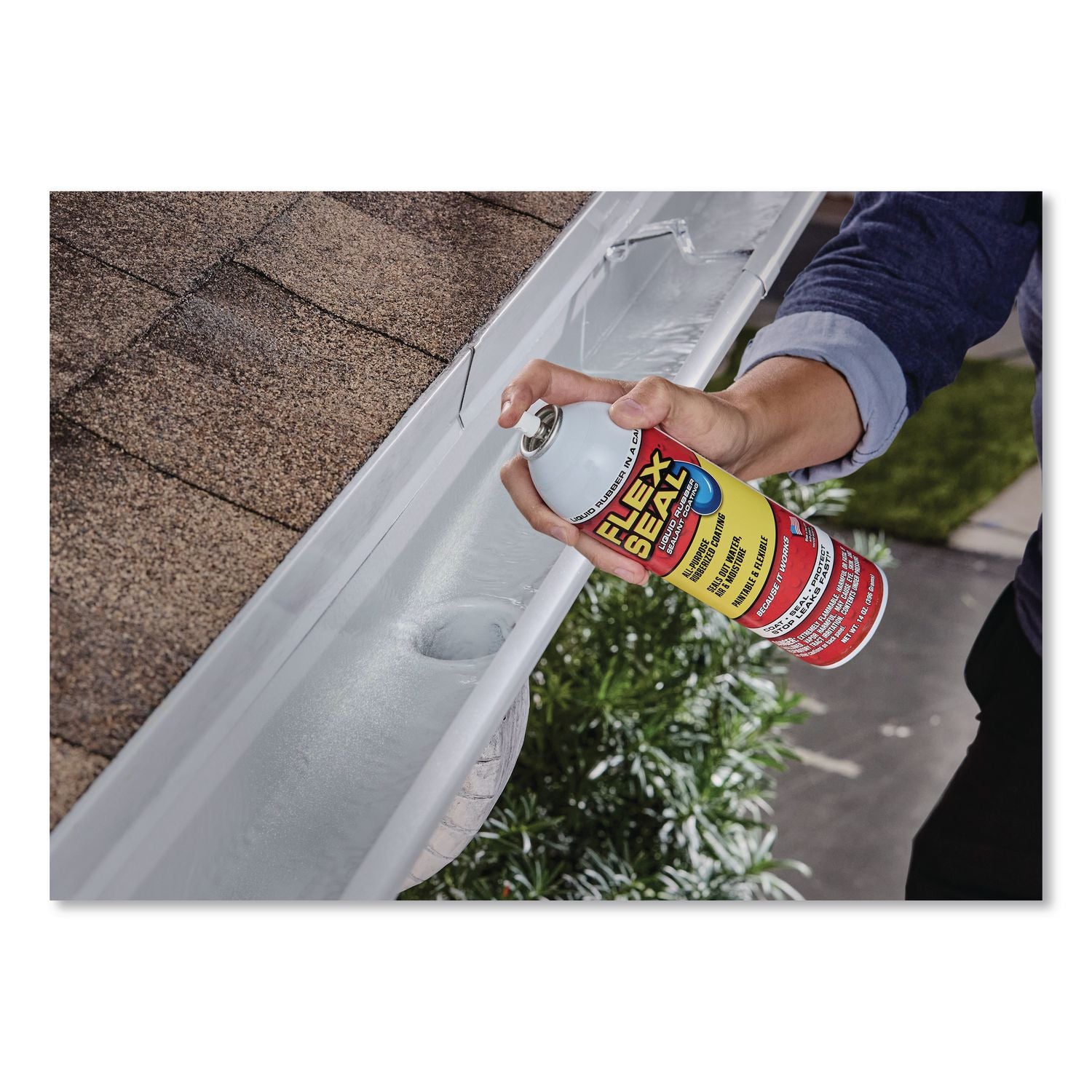 Flex Seal Liquid Rubber Sealant Coating Aerosol, 14 Oz Aerosol Can, Dries White, 6/Carton